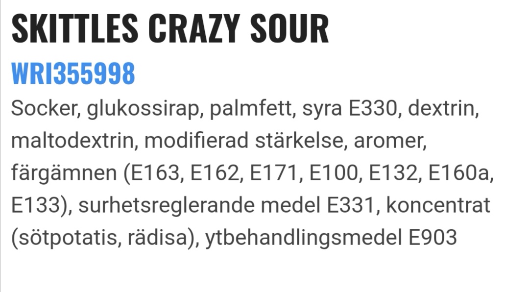 Skittles crazy sour