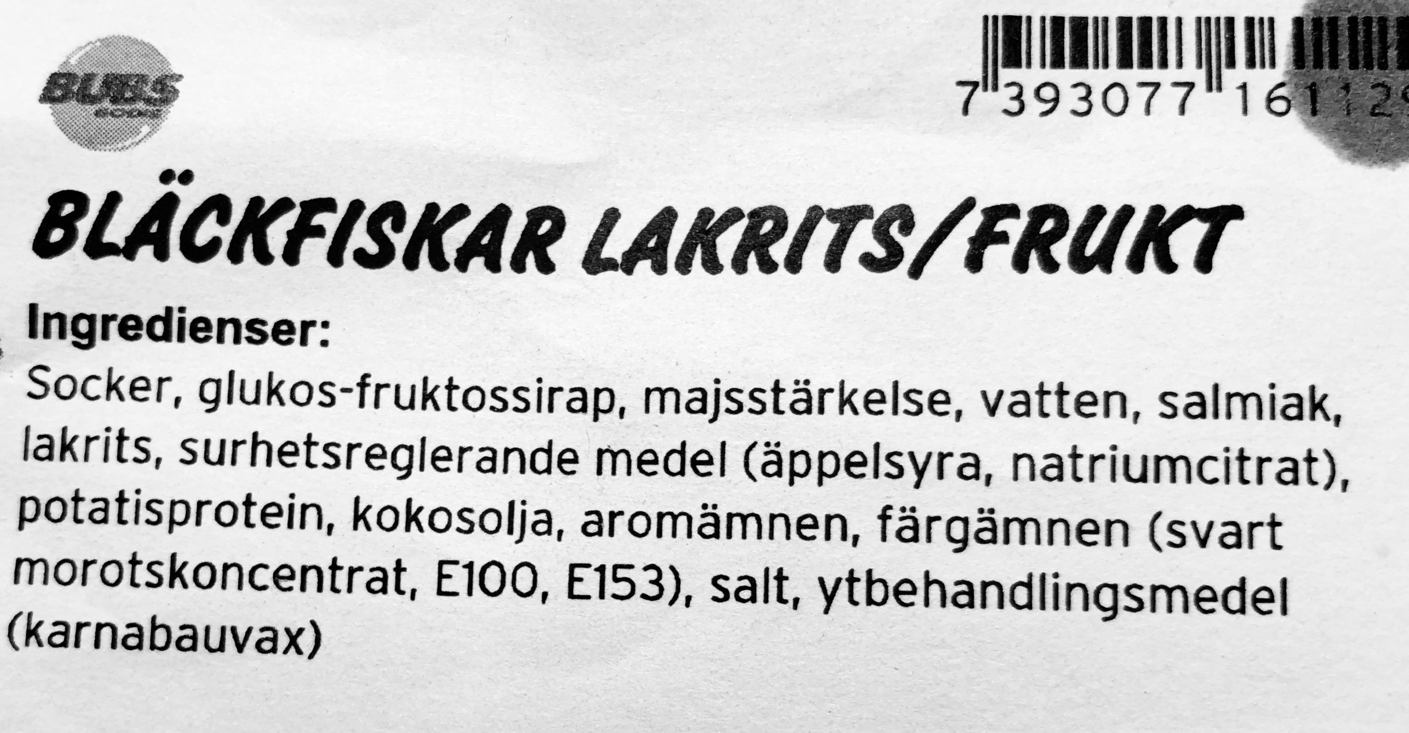 Bläckfiskar lakrits/frukt