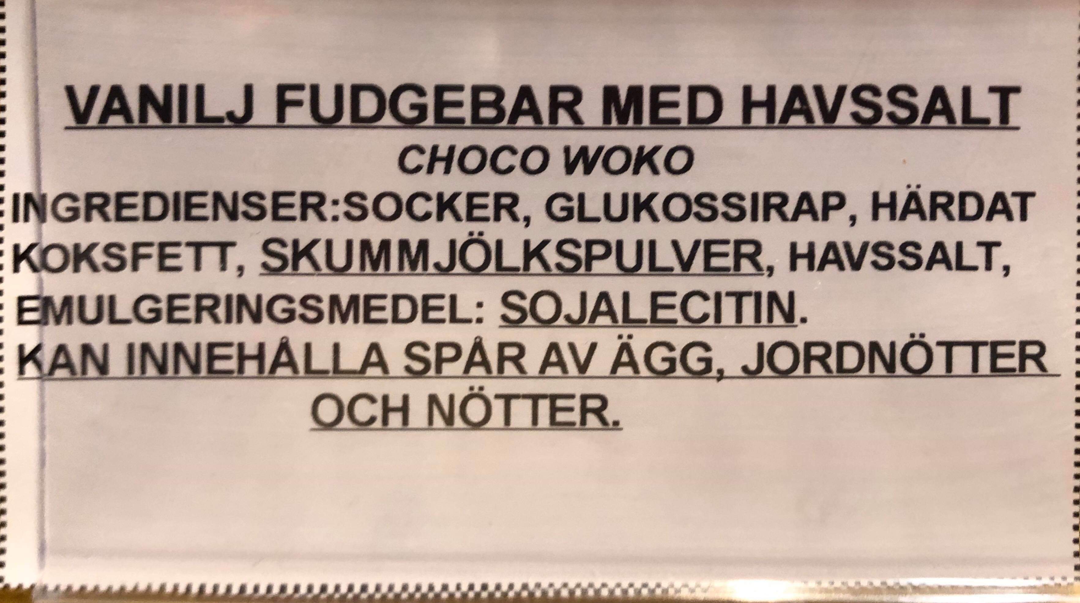 Vanilj fudgebar med havssalt