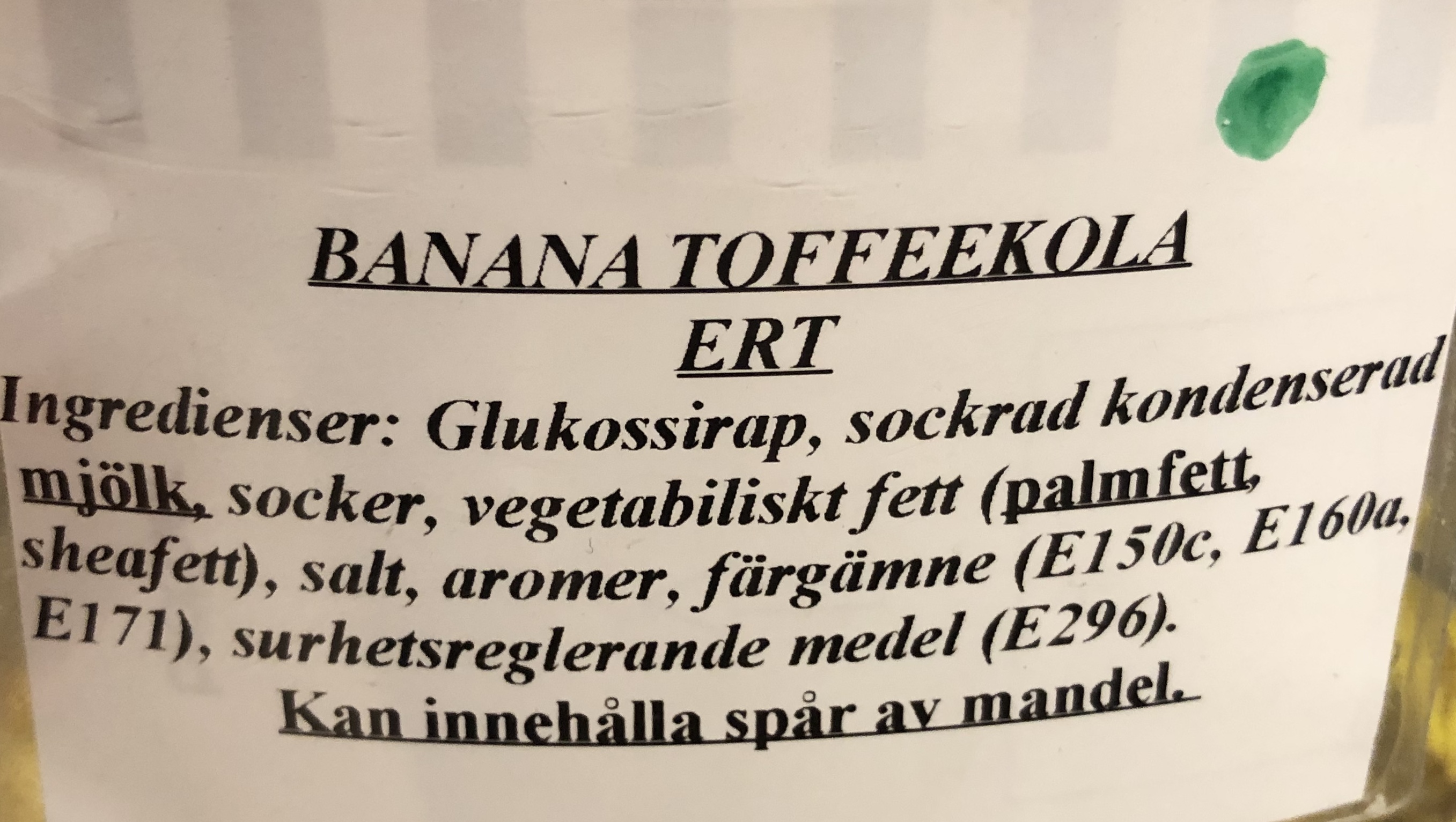 Banantoffee kola