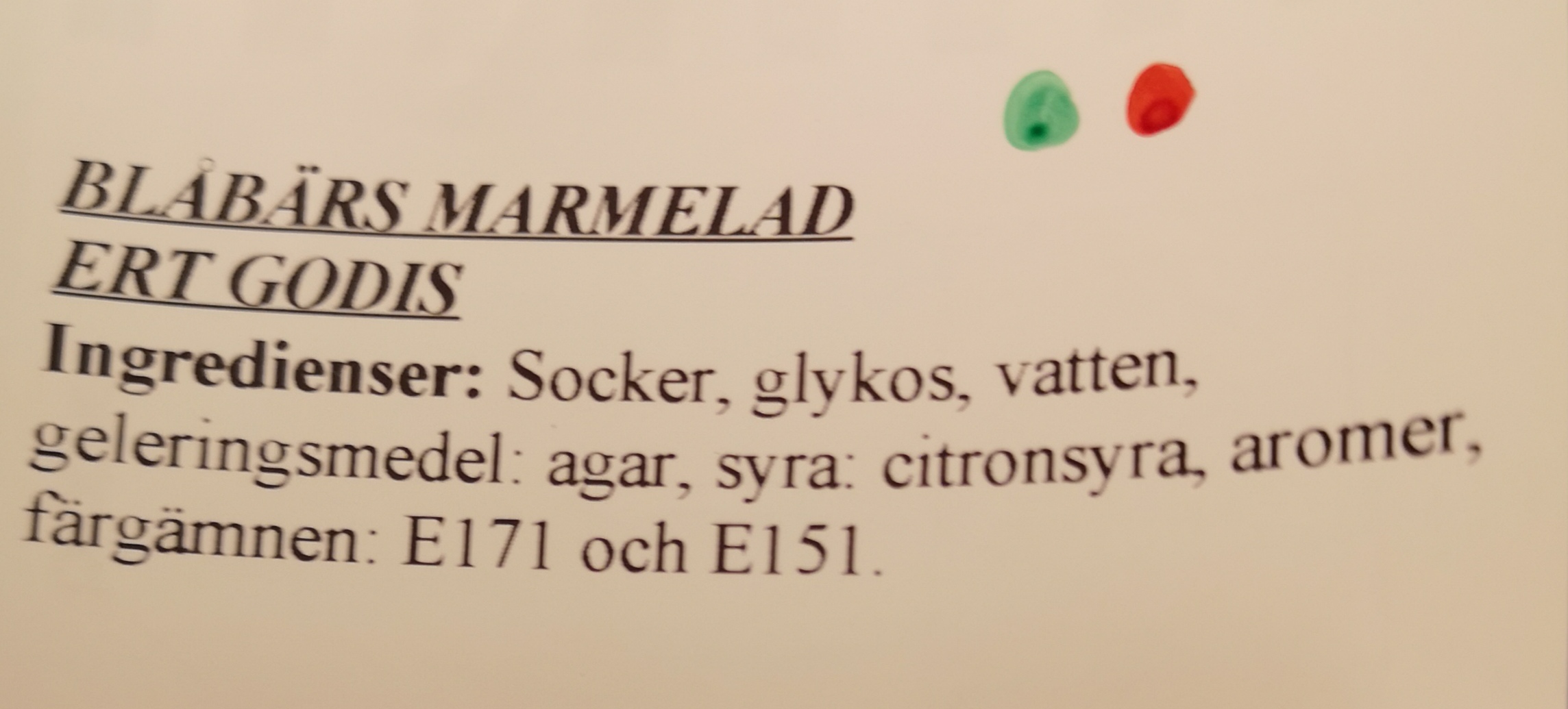 Blbrs marmelad