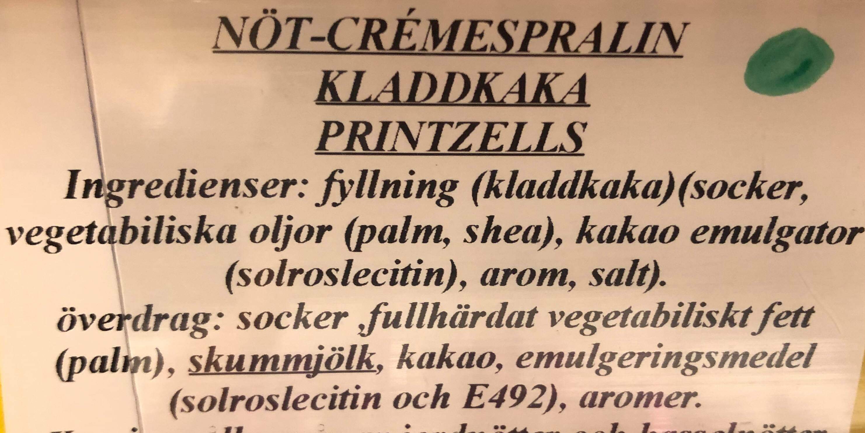 Nt-creme pralin kladdkaka
