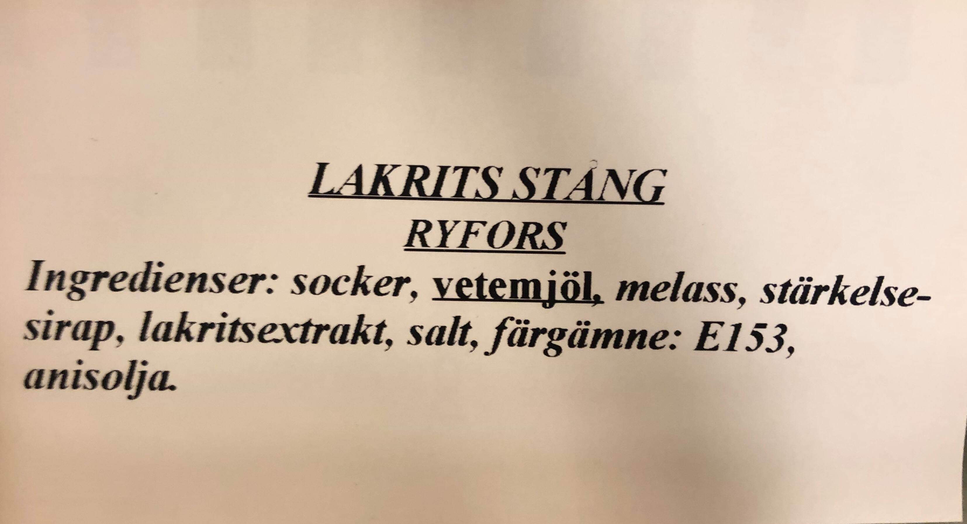 Lakritstång