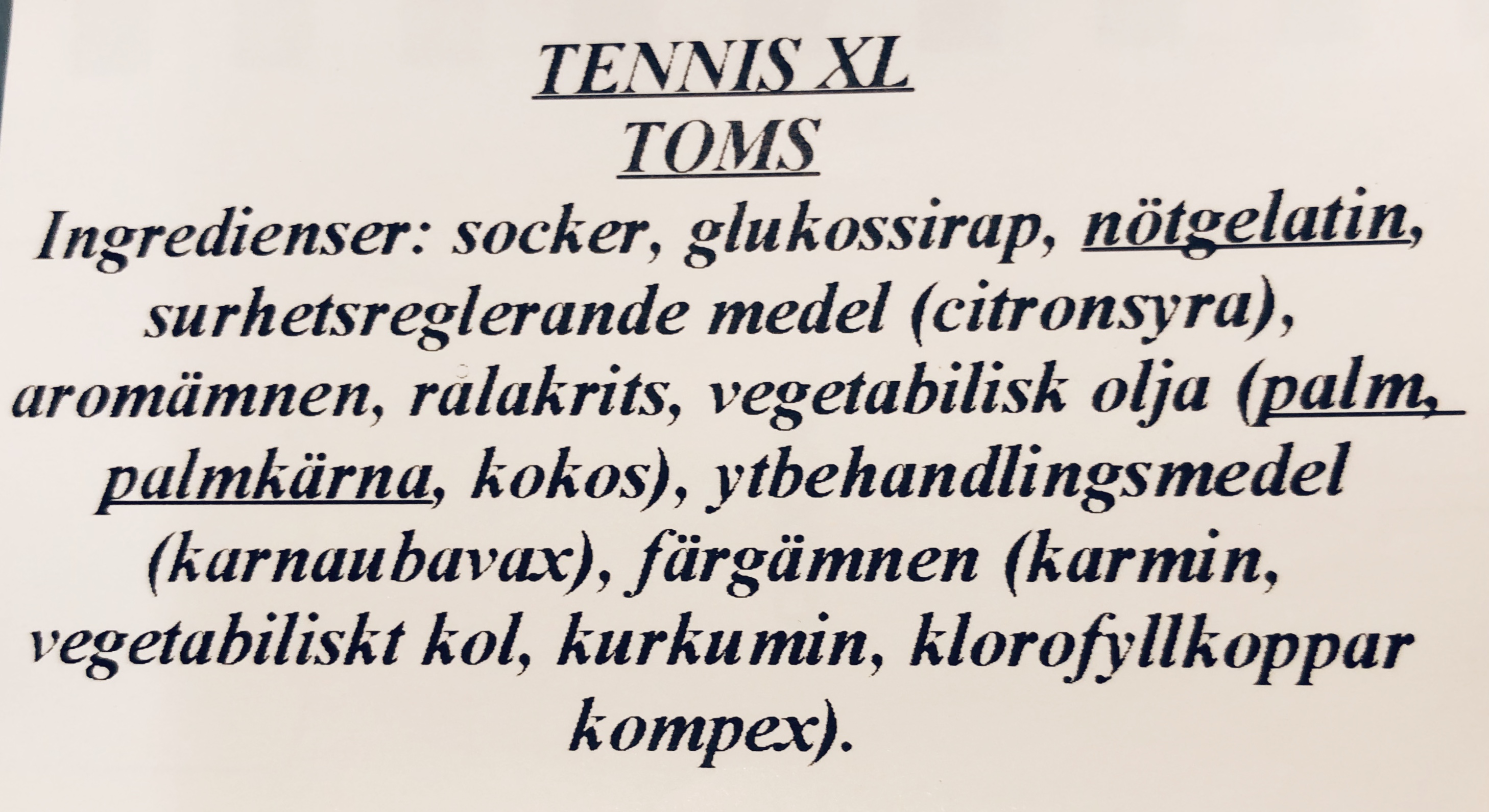 Tennis XL