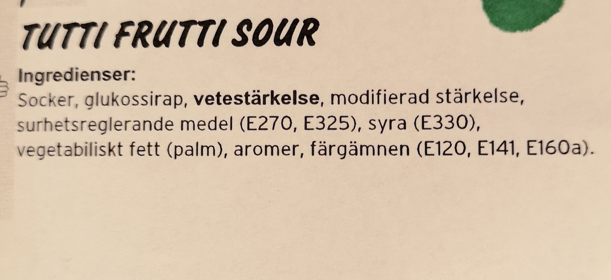 Tutti frutti sour