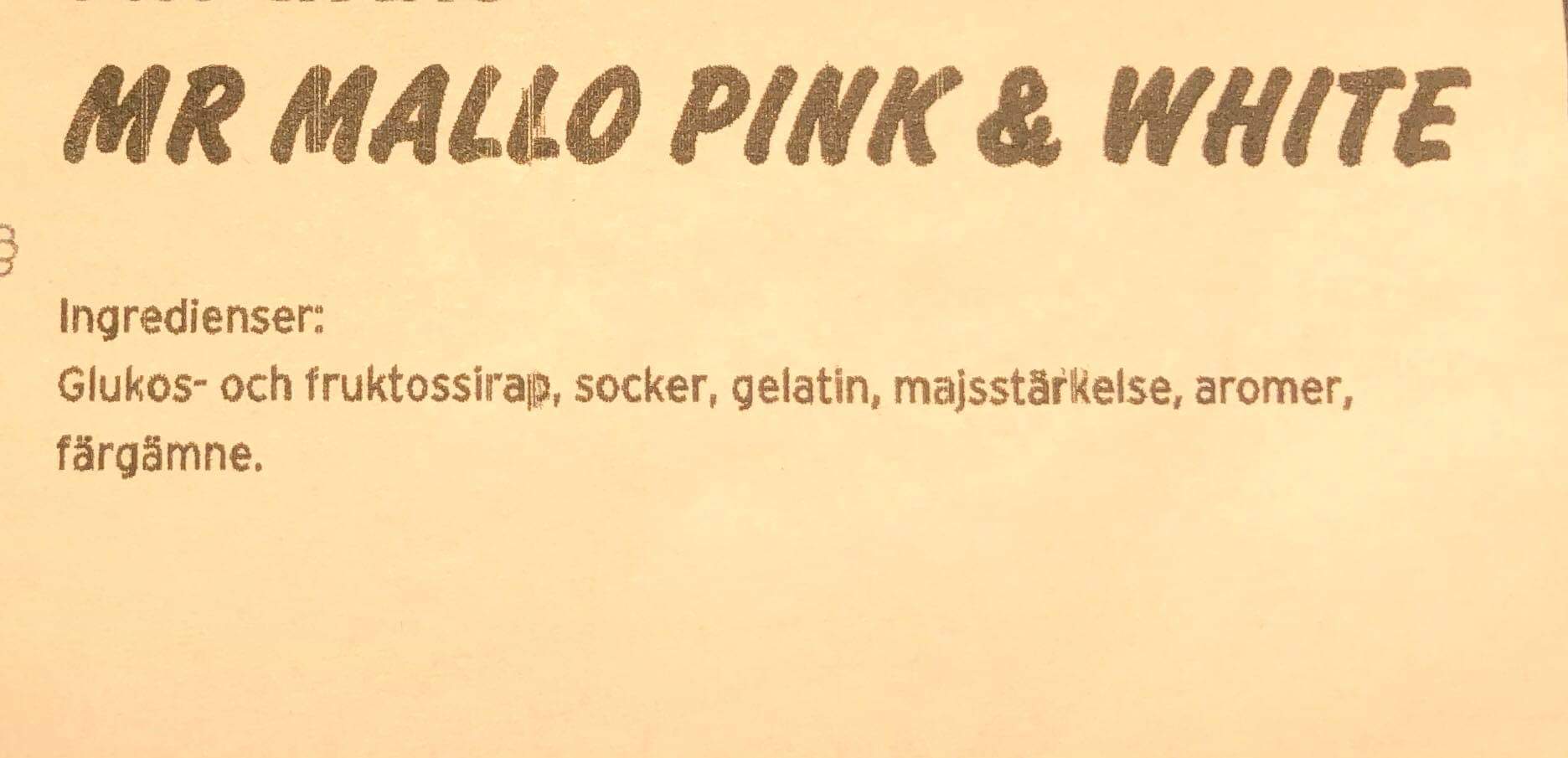 MR mallow Pink & white
