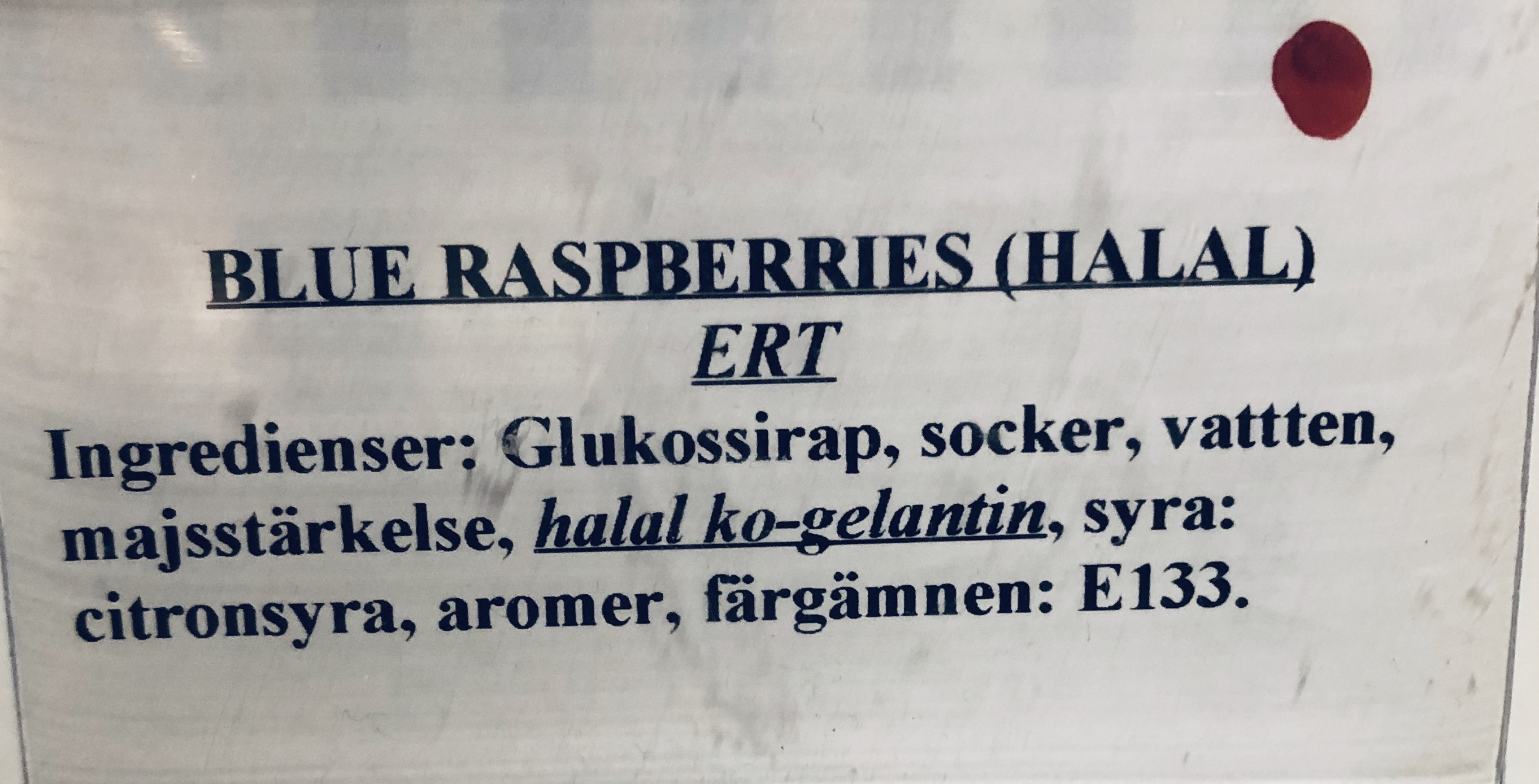 Blue raspbarries (halal)