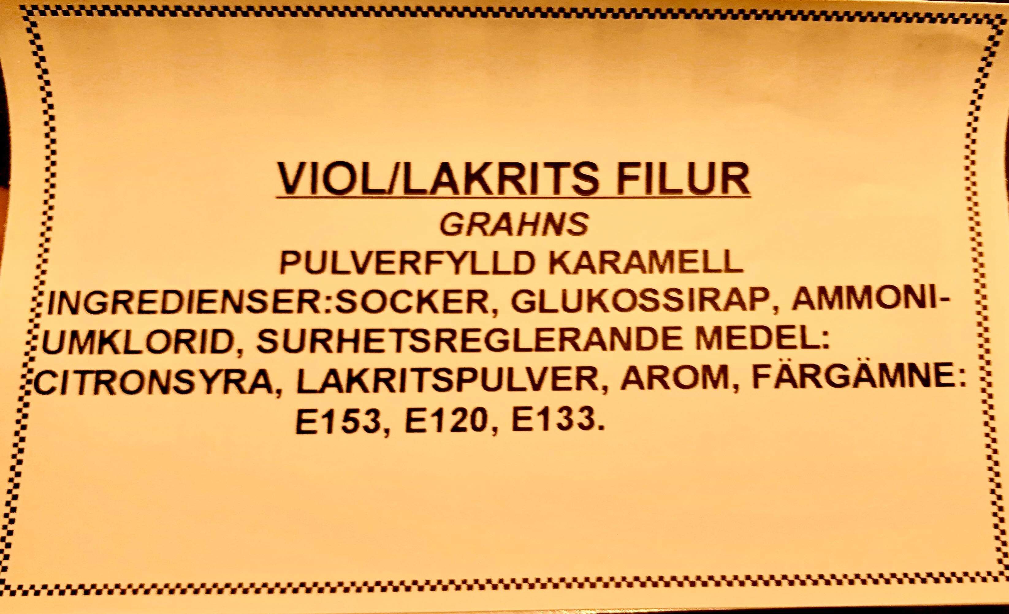 Viol/lakrits fillur