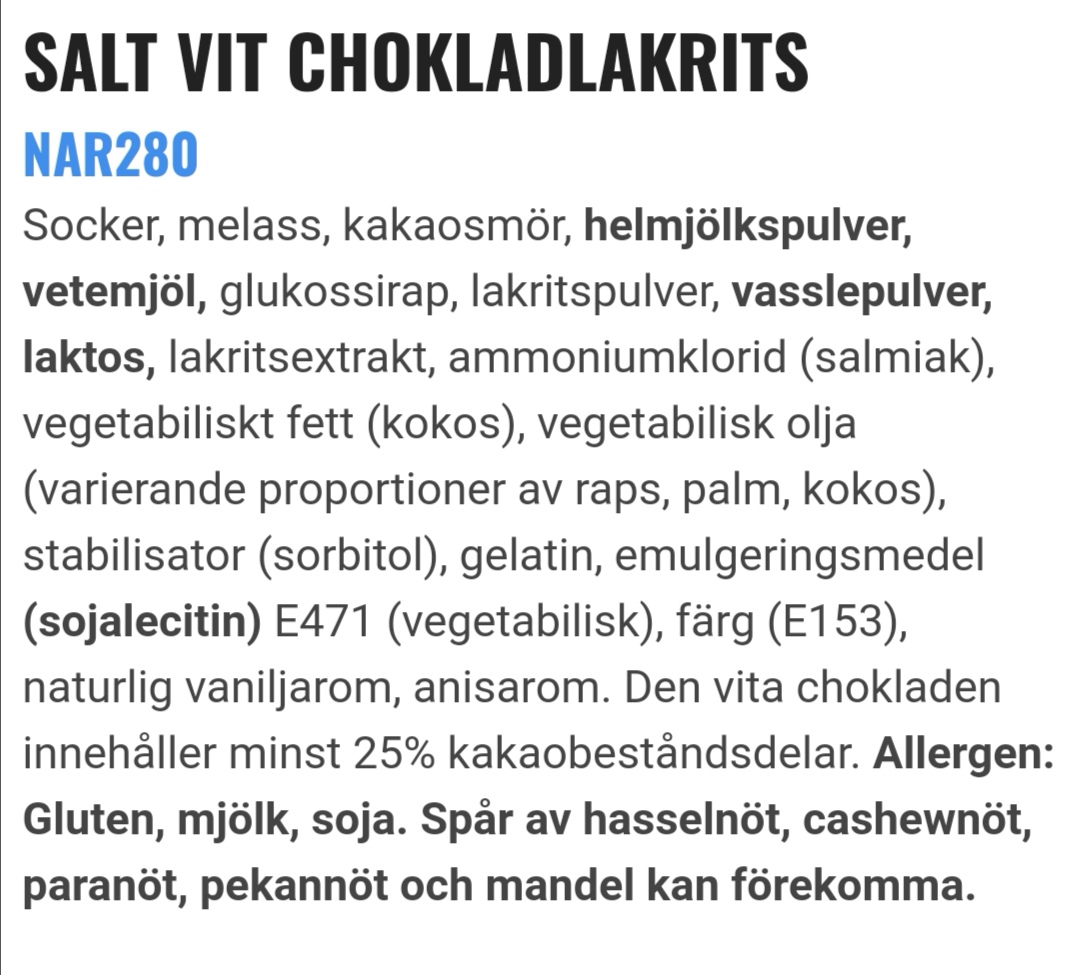 Salt vit chokladlakrits