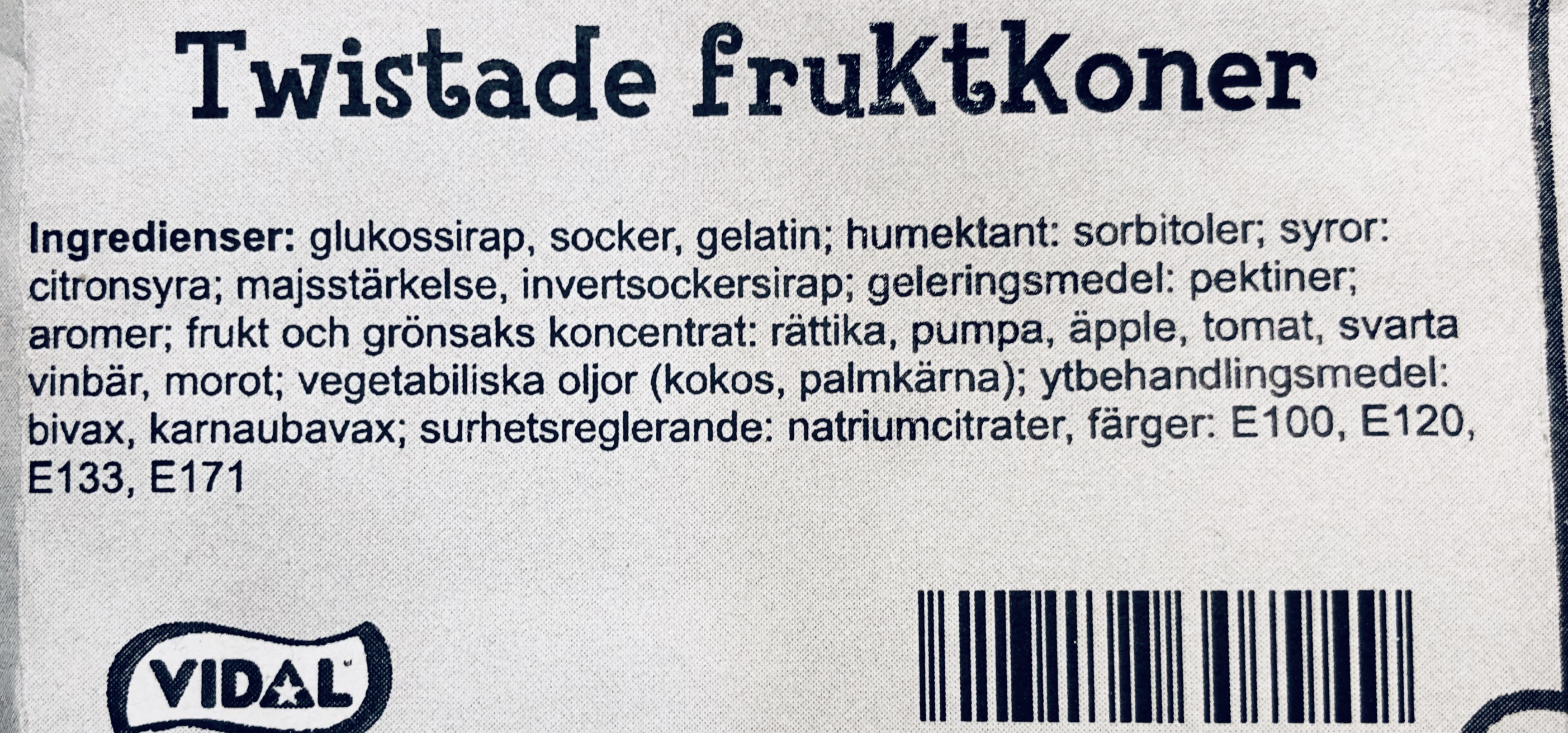 Twistade fruktkonor