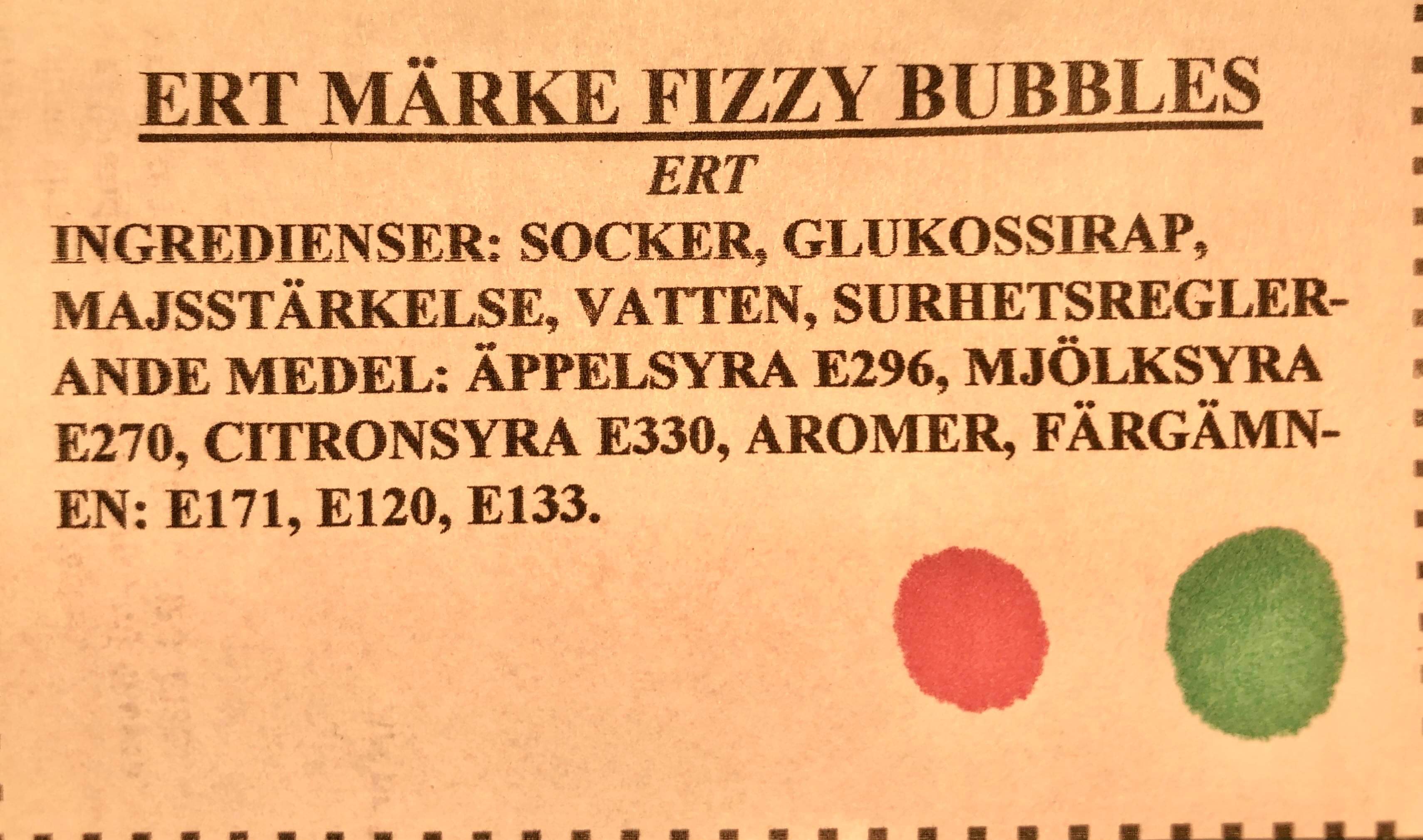 Ert märke fizzy bubble
