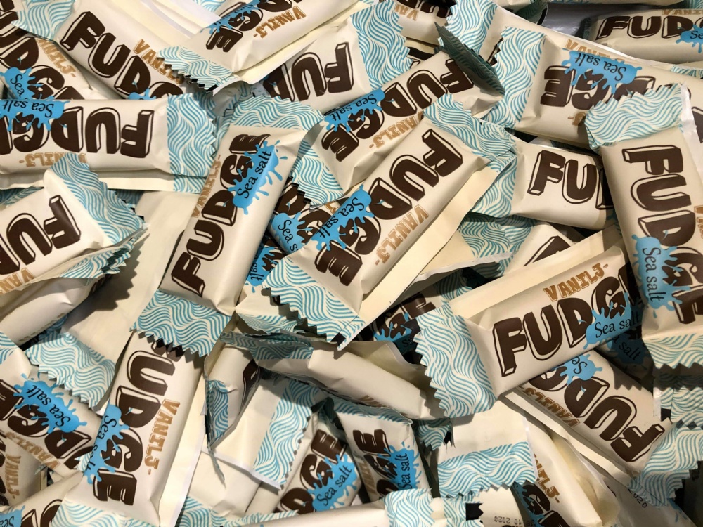 Vanilj fudgebar med havssalt