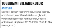 Tuggummi biljardkulor
