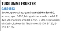 Tuggummi frukter