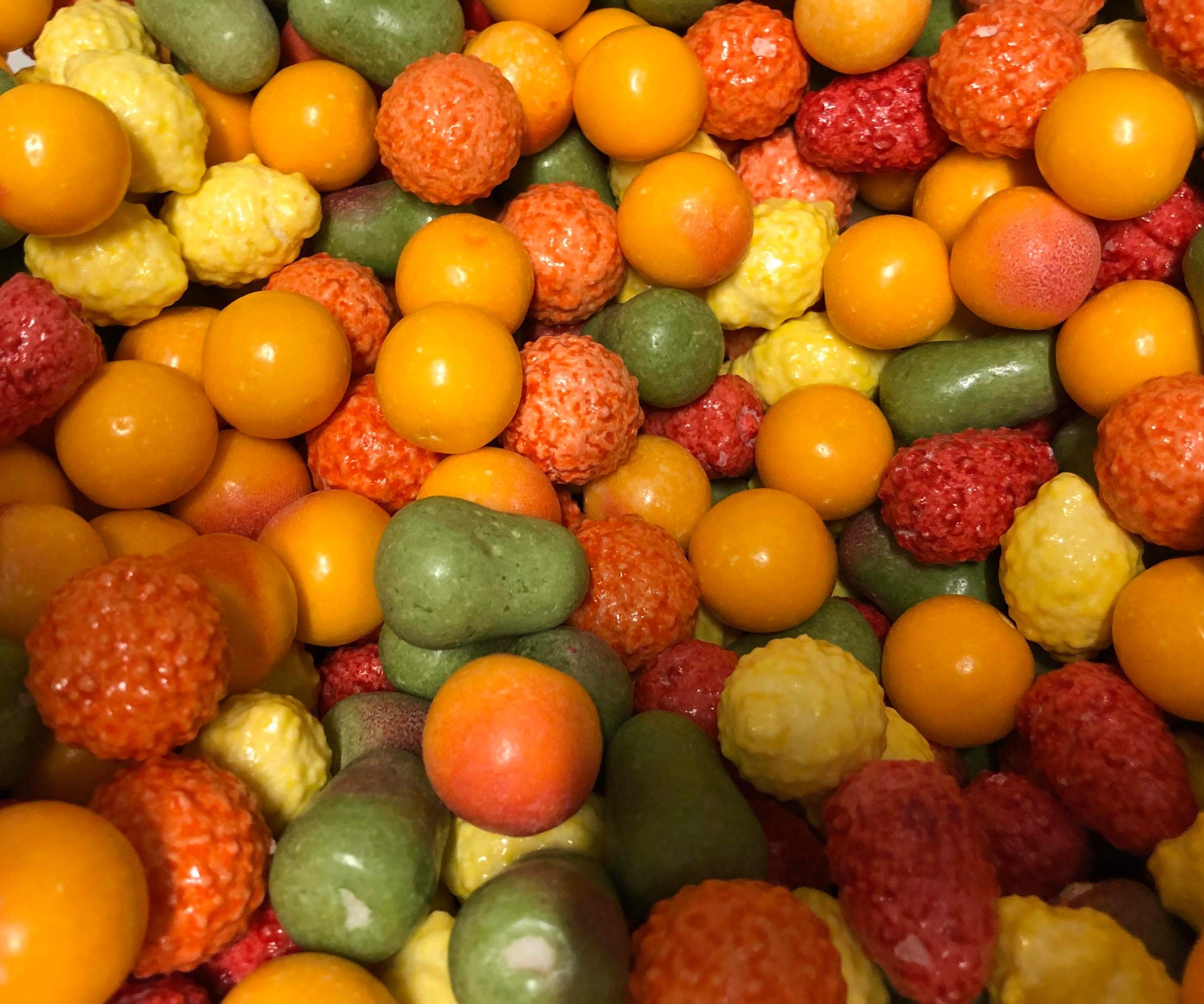 Tuggummikulor frukter