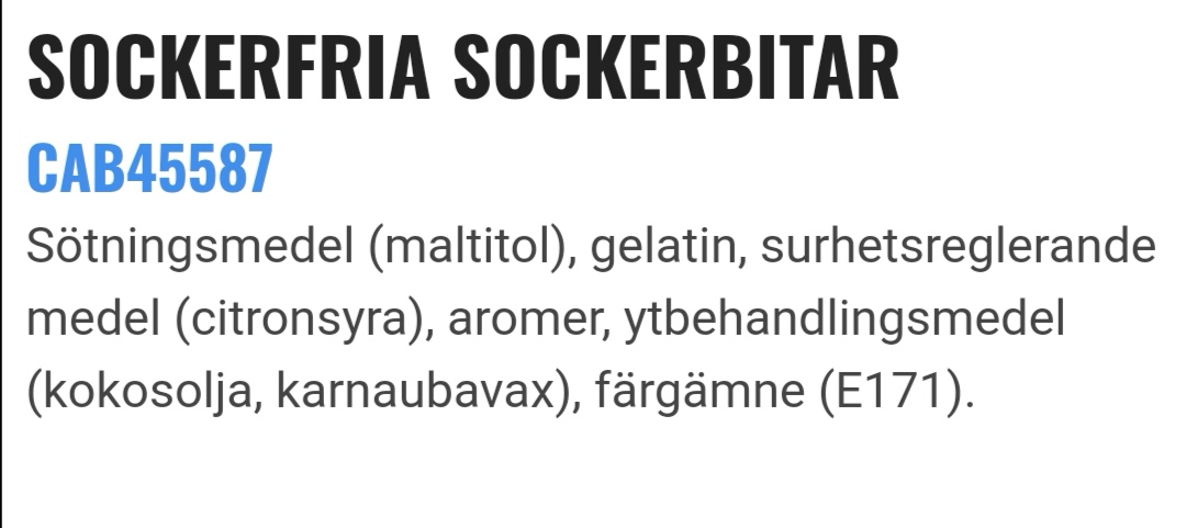 Sockerfria sockerbitar