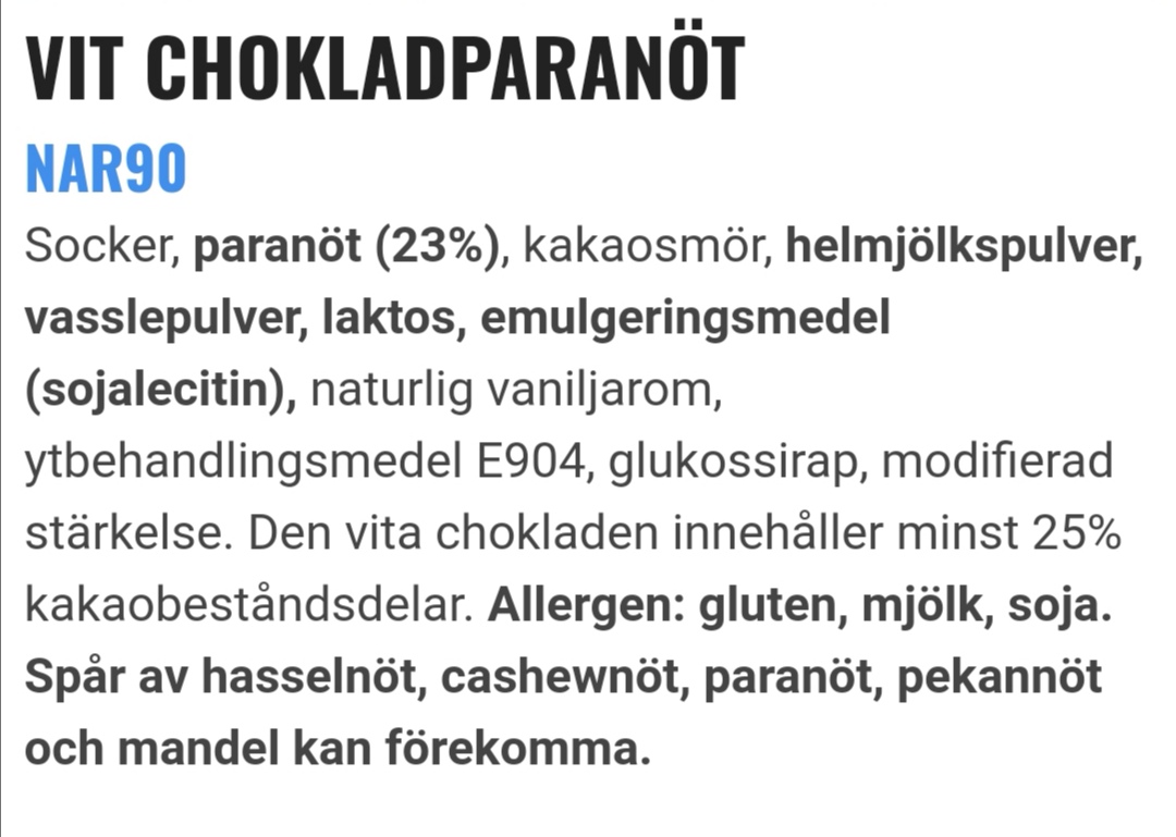 Vit chokladparant