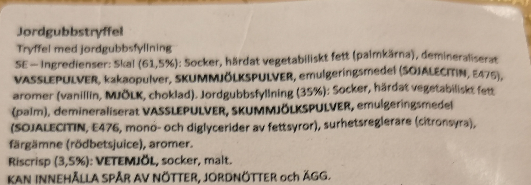 Jordgubbs tryffel