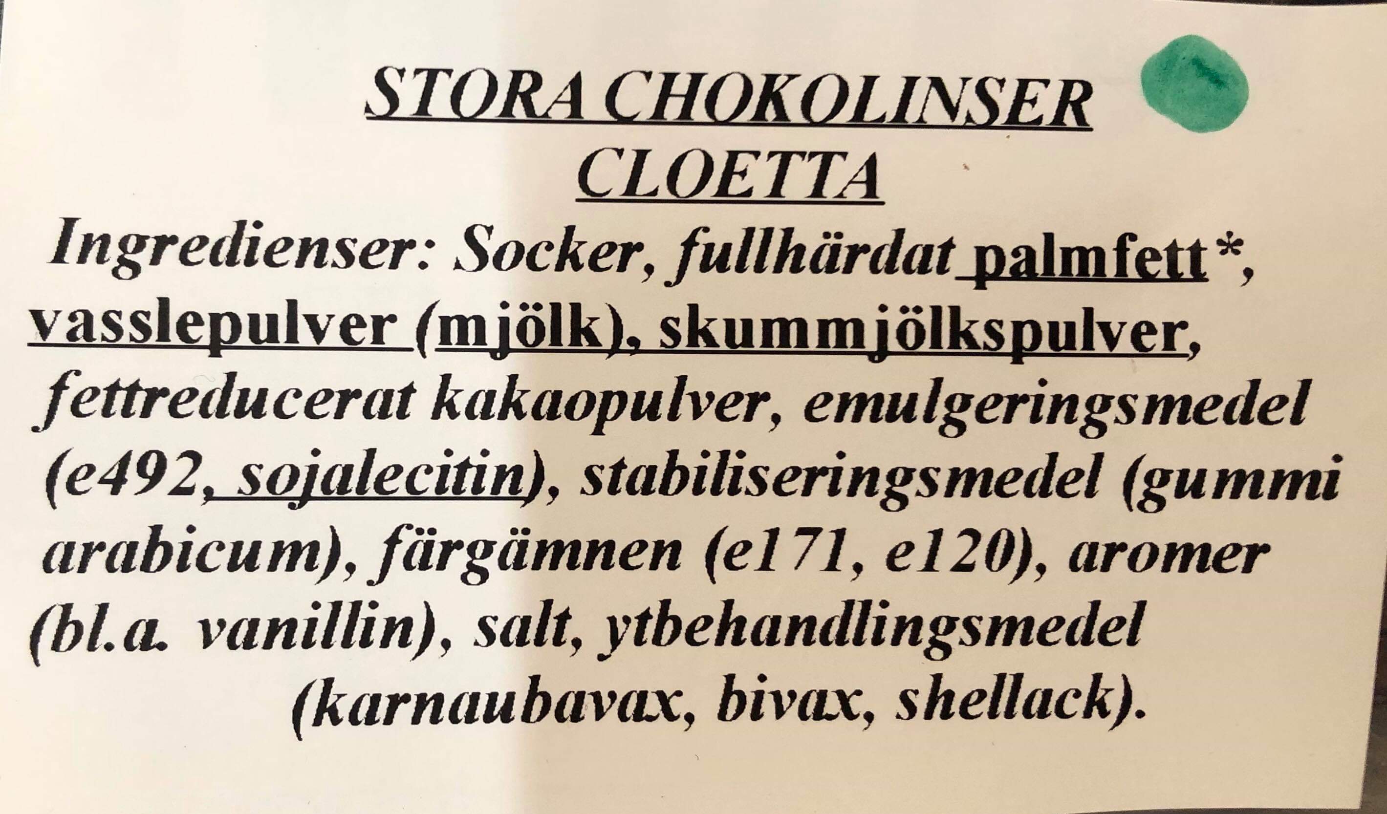 Stora chokolinser