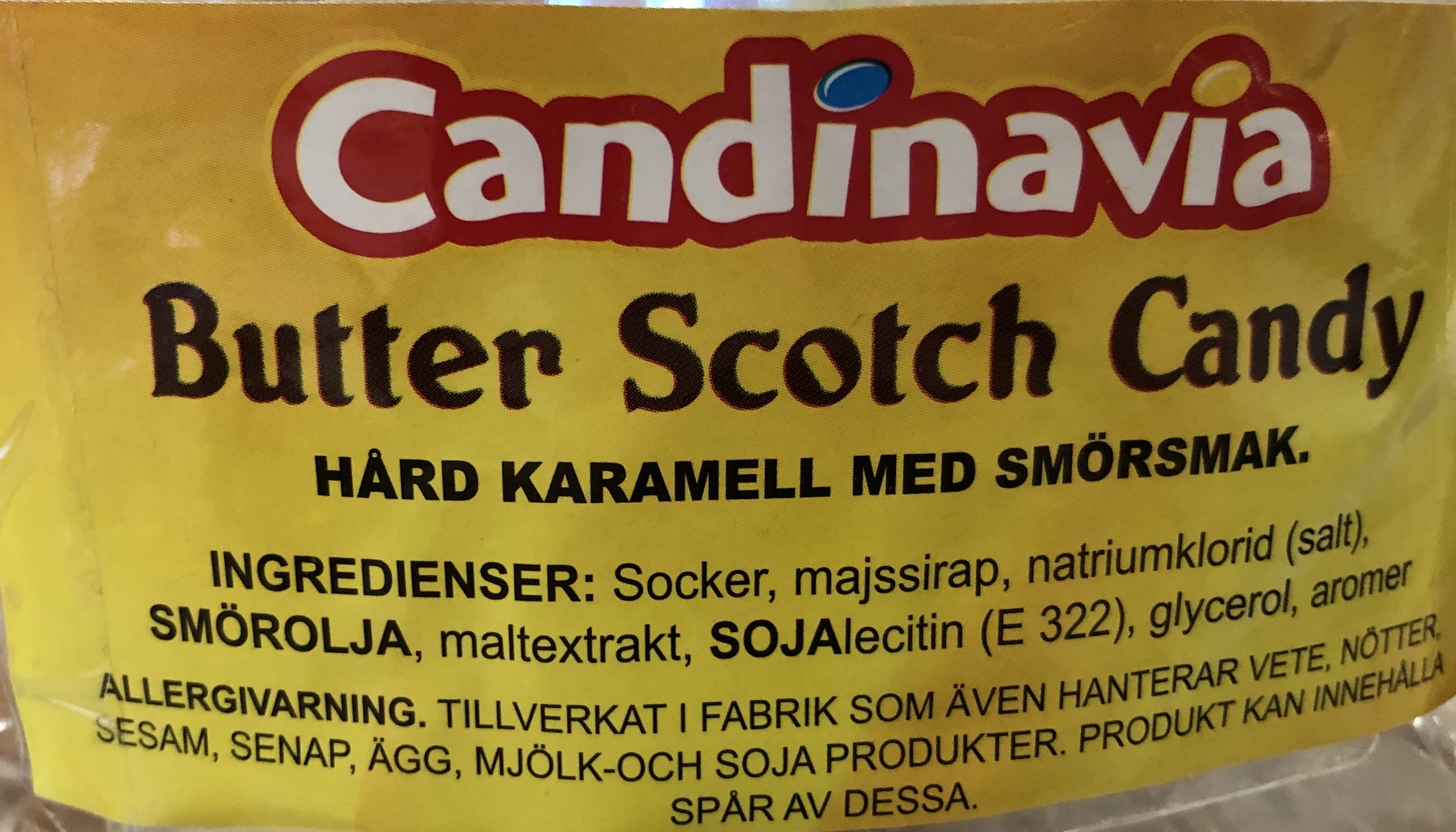 Butter scotch candy