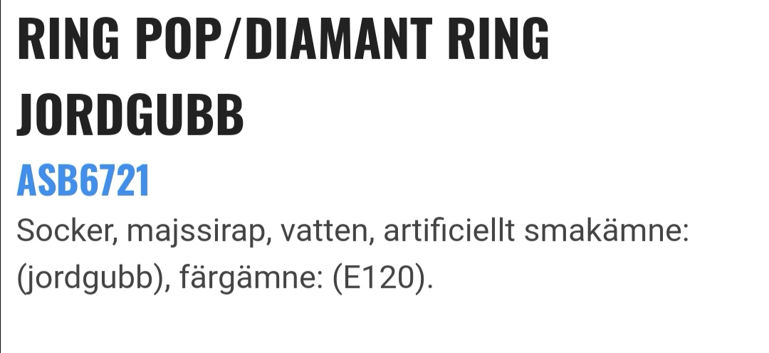 Ring pop/diamant jordgubb