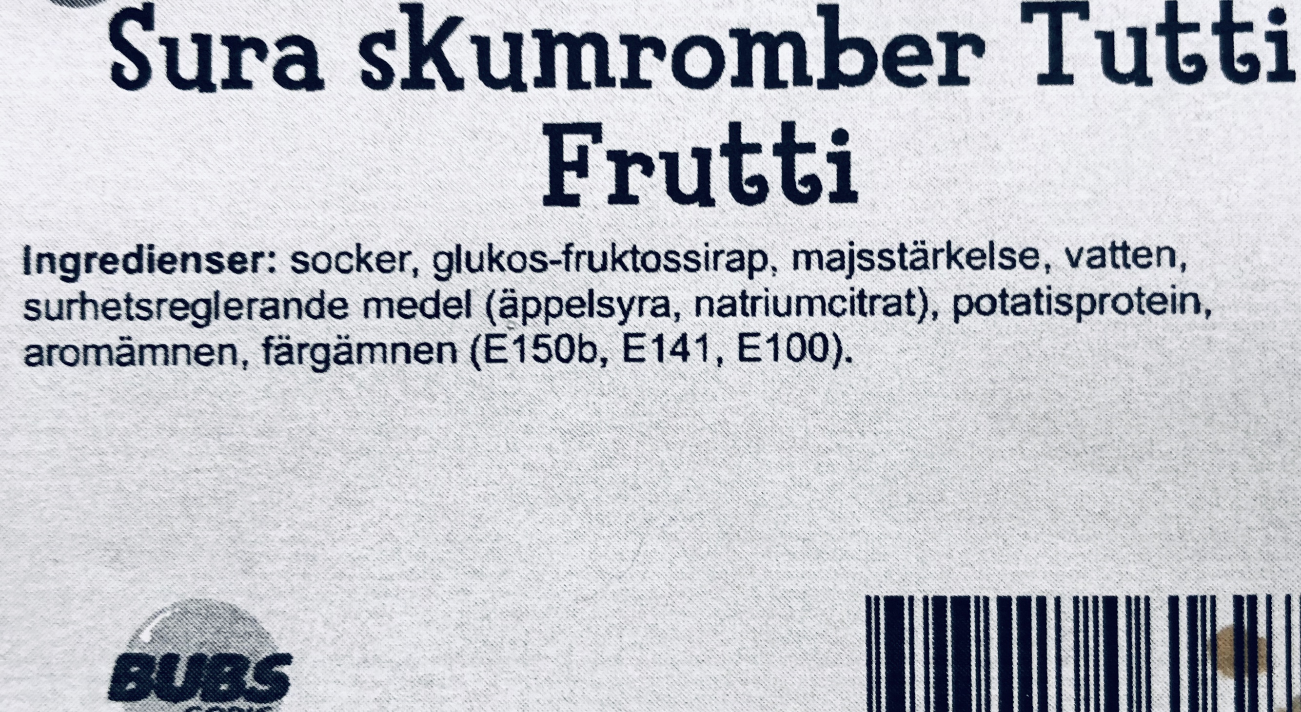 Sura skumromber tutti frutti
