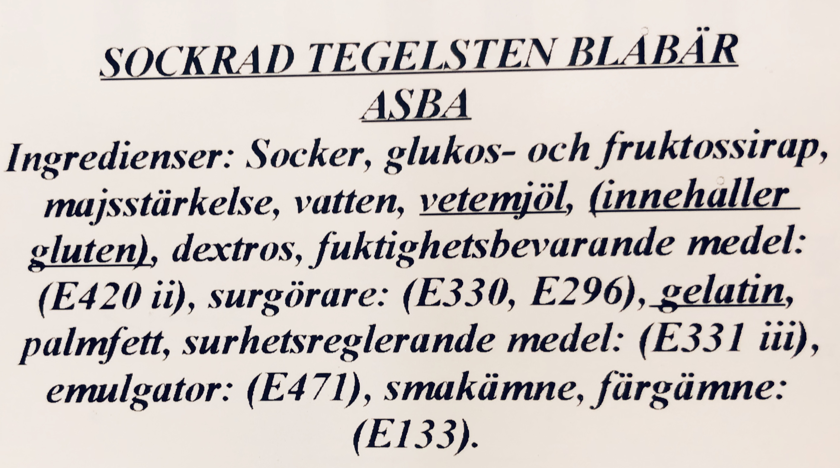 Sockrad tegelsten blbr