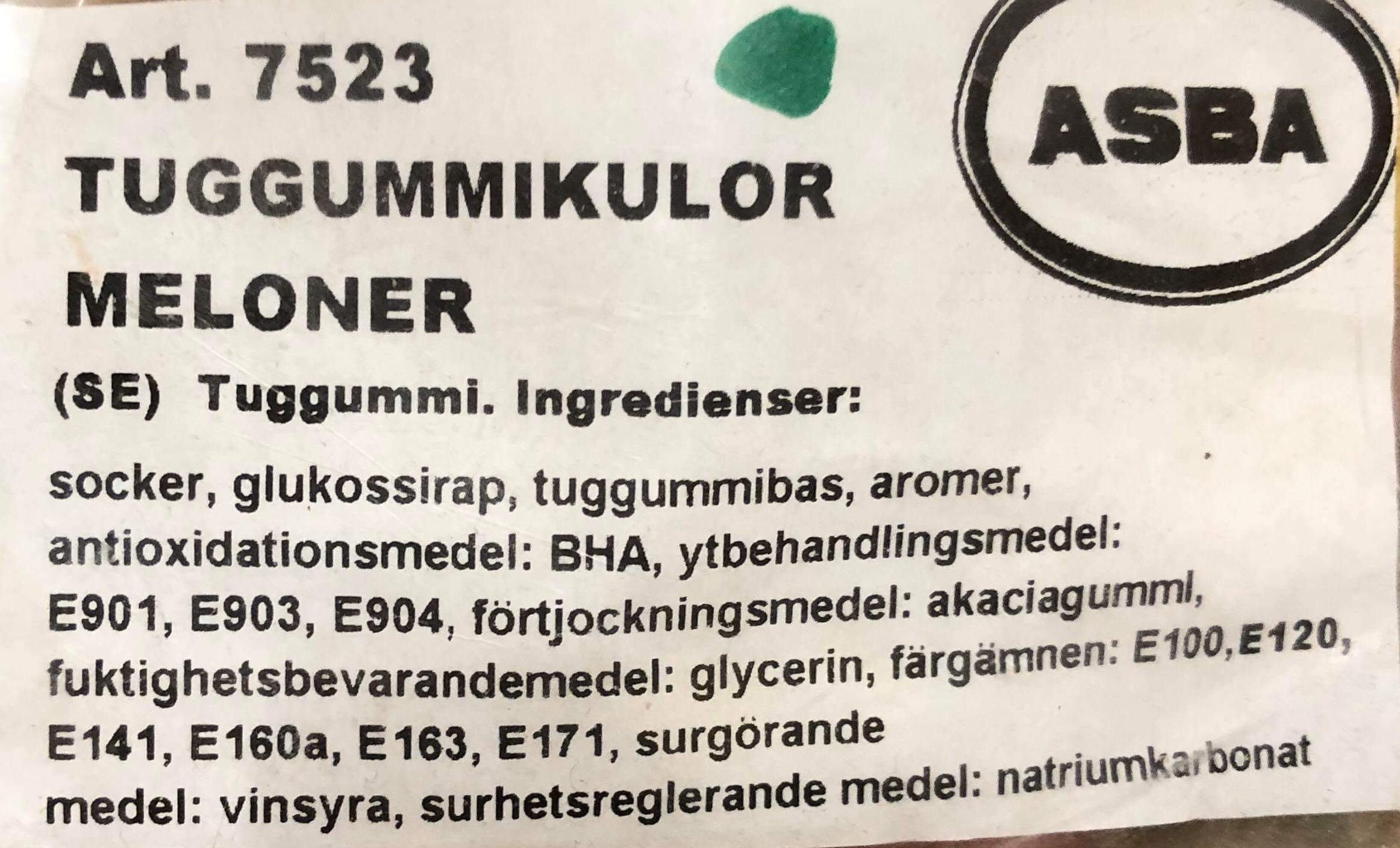 Tuggummikulor meloner