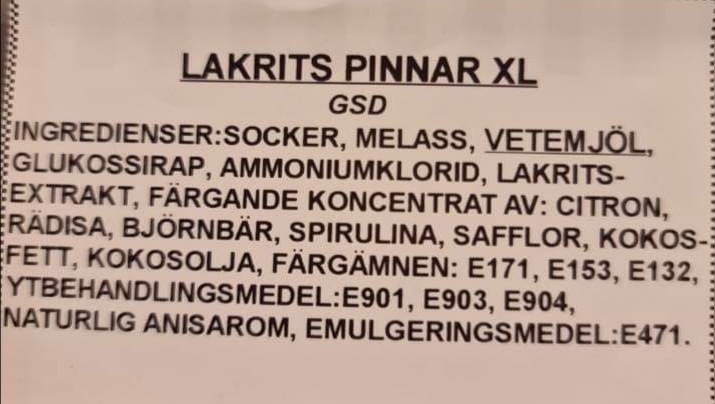 Lakritspinnar xl