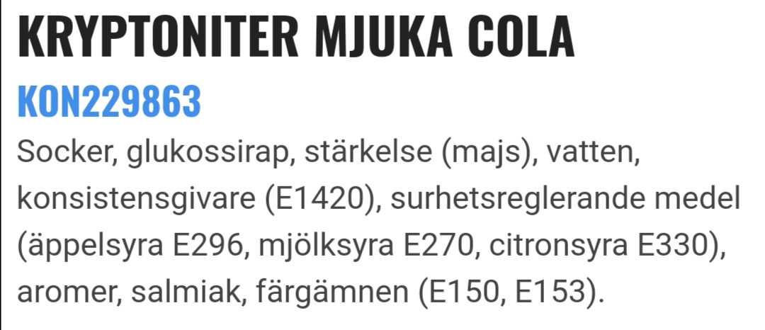 Kryptoniter mjuka cola