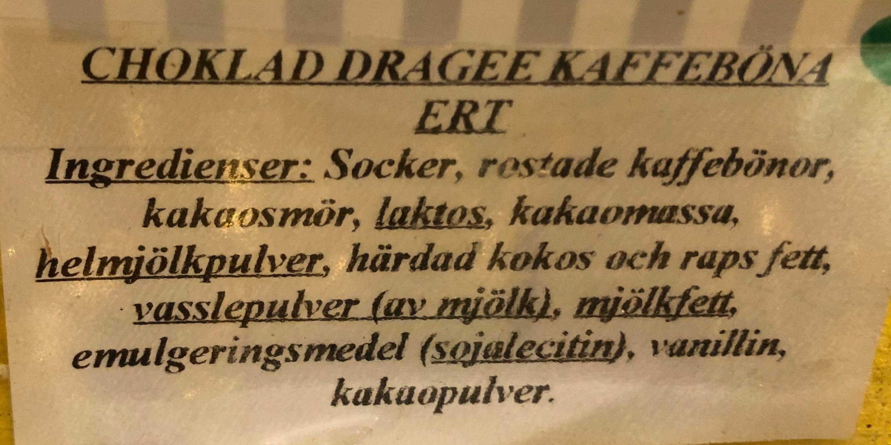 Chokladdragerad kaffebna
