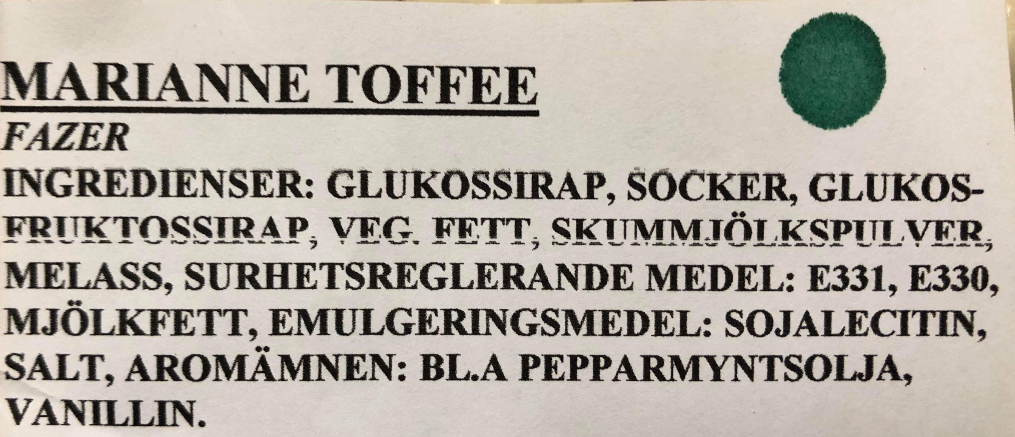 Marianne toffee