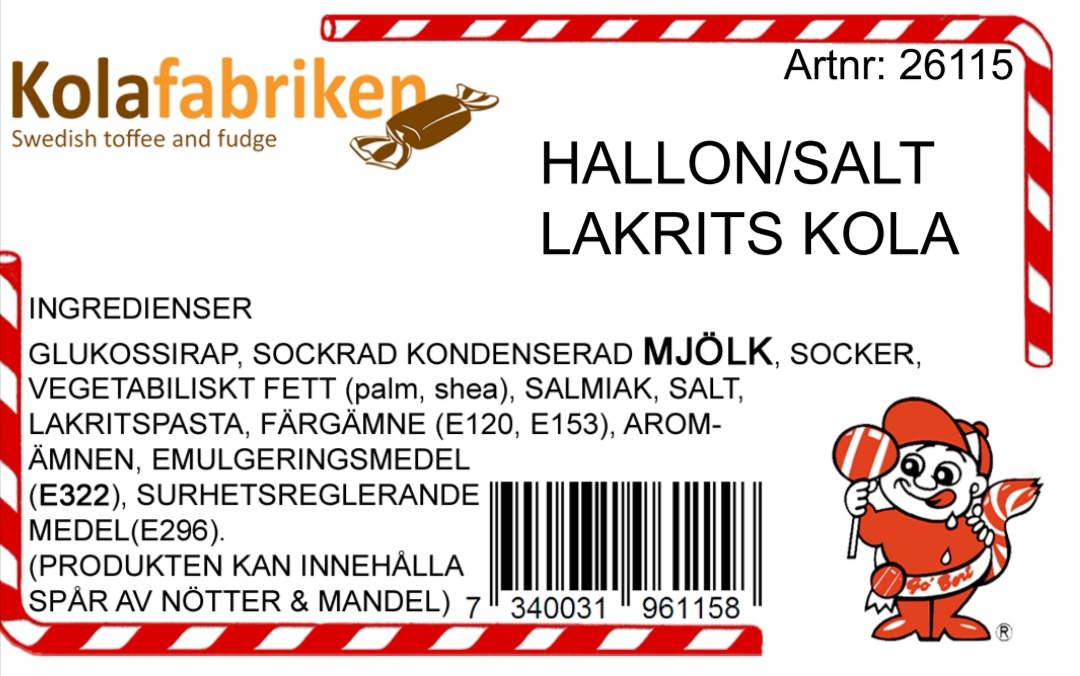 Hallon/saltlakrits kola