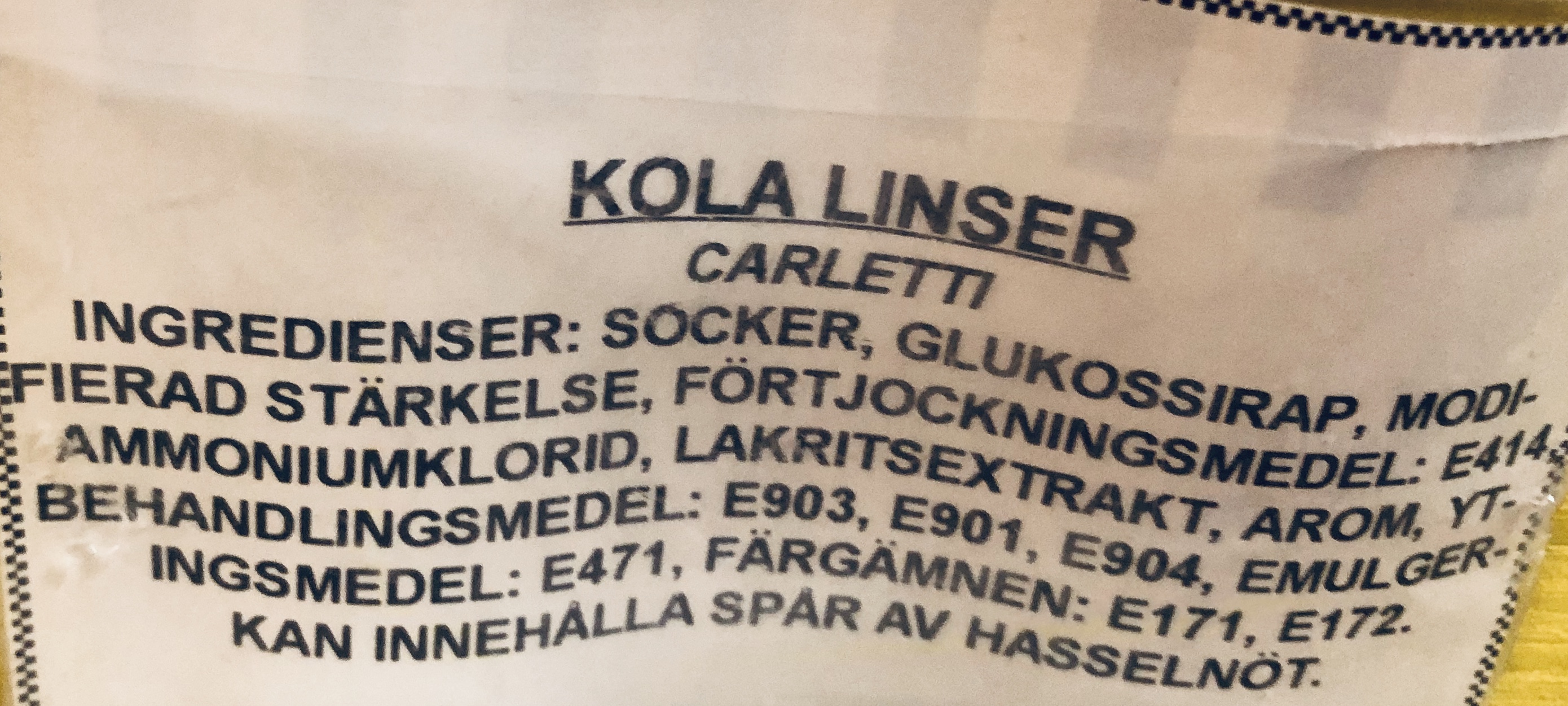 Kola linser