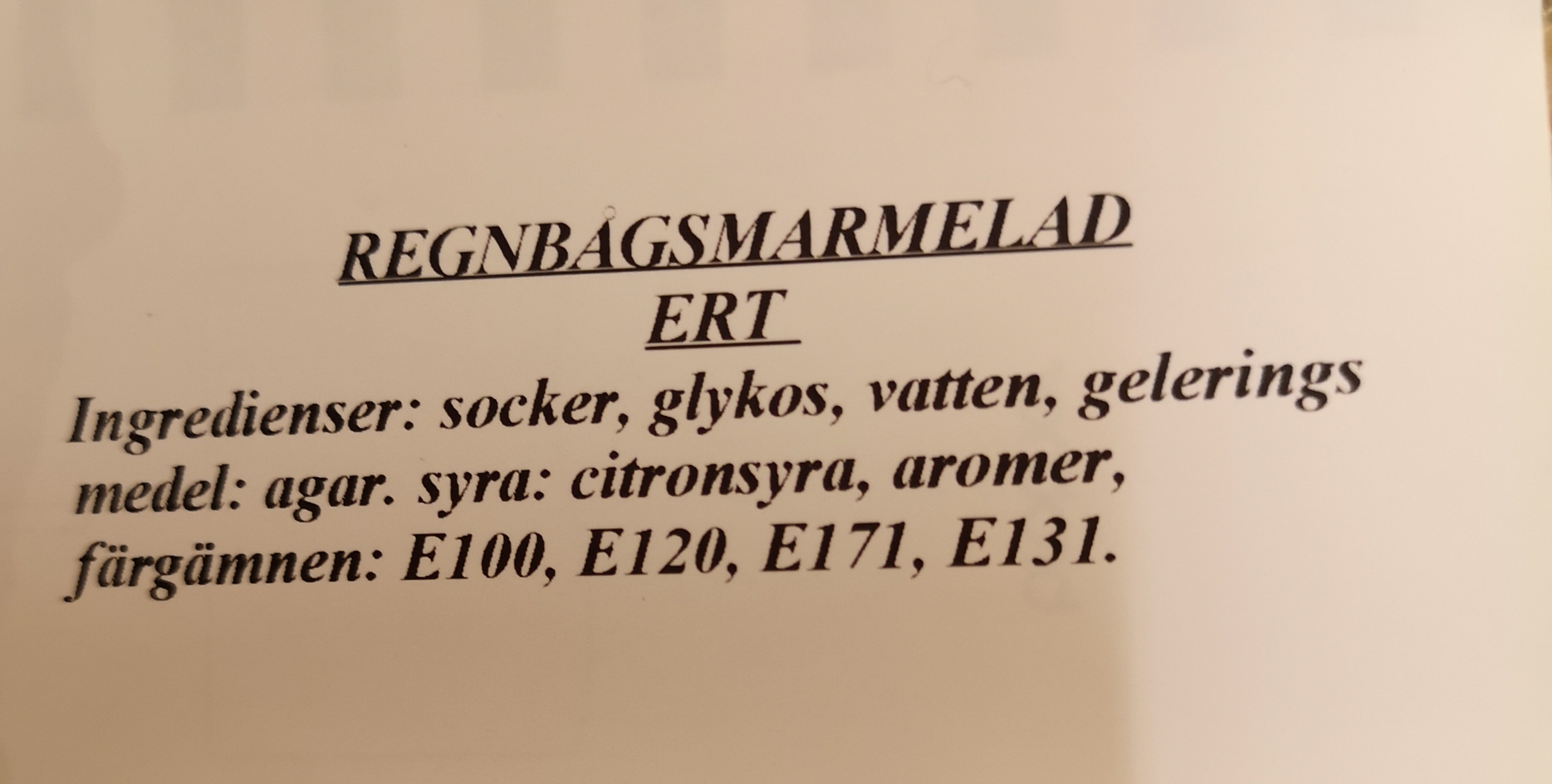 Regnbgsmarmelad