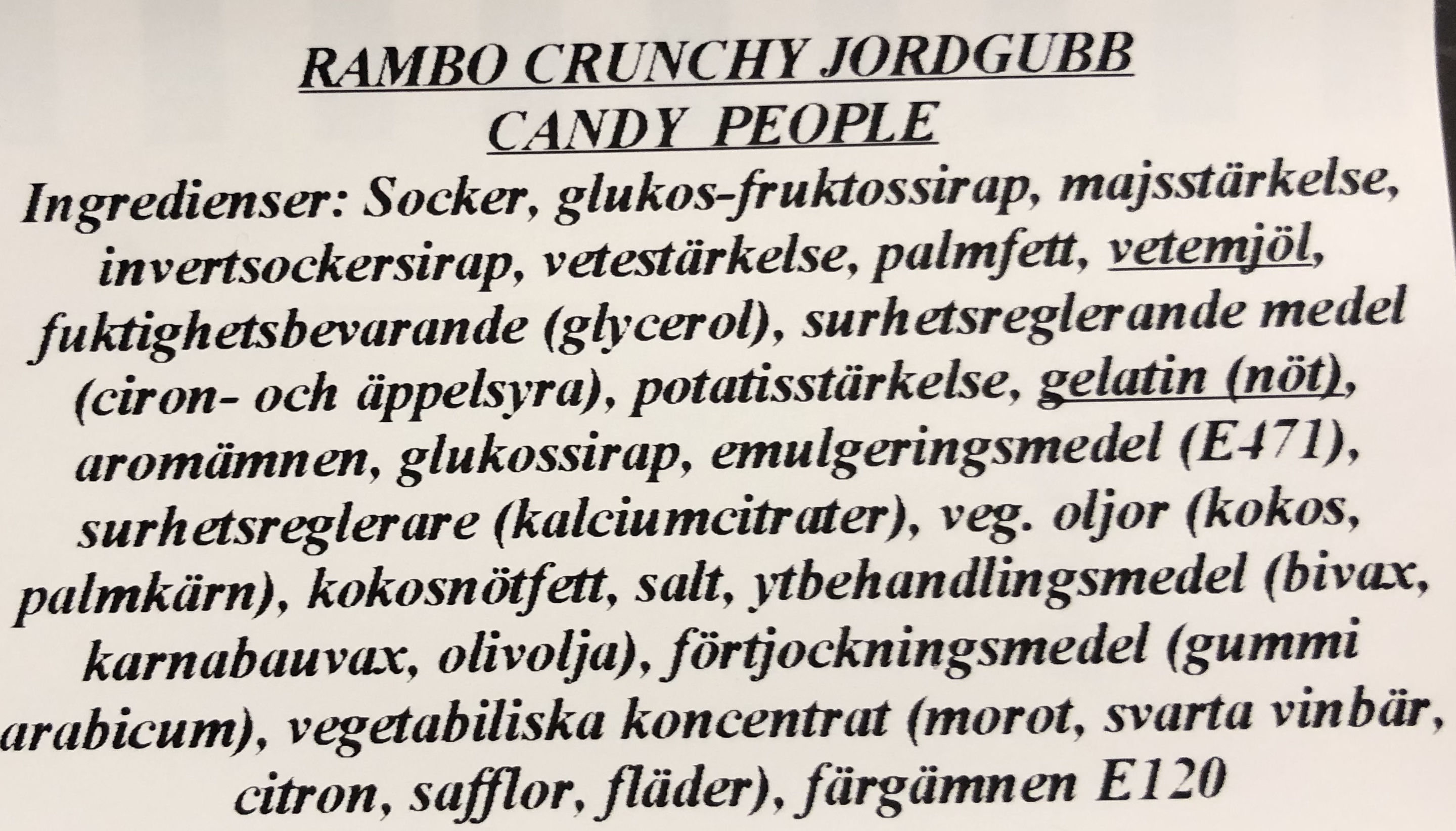 Rambo crunchy jordgubb