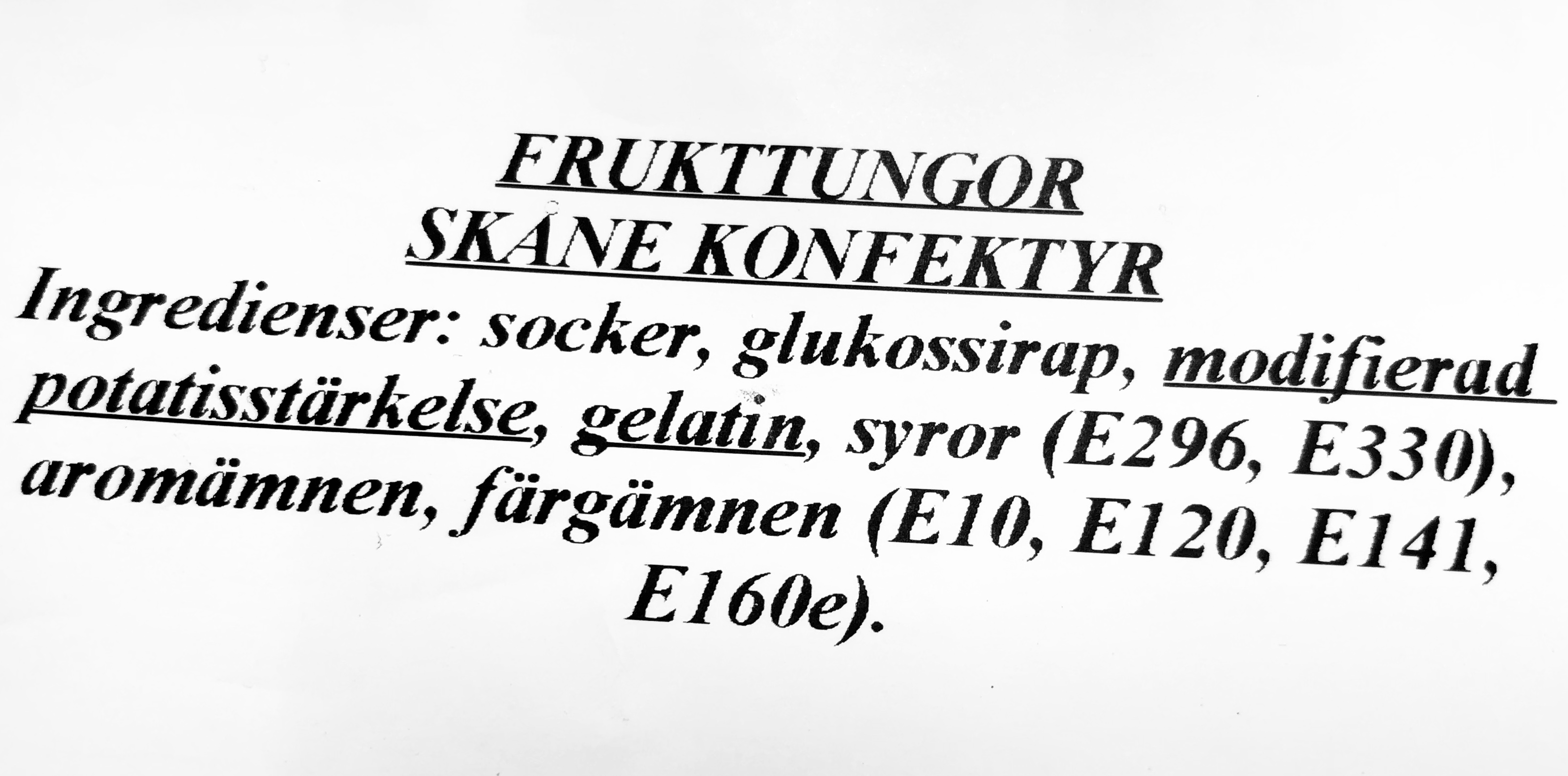 Frukttungor