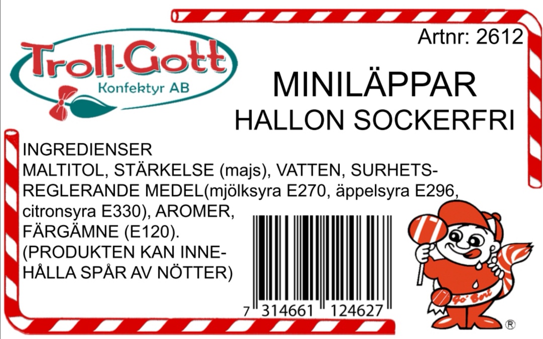 Mini lppar hallon sockerfri