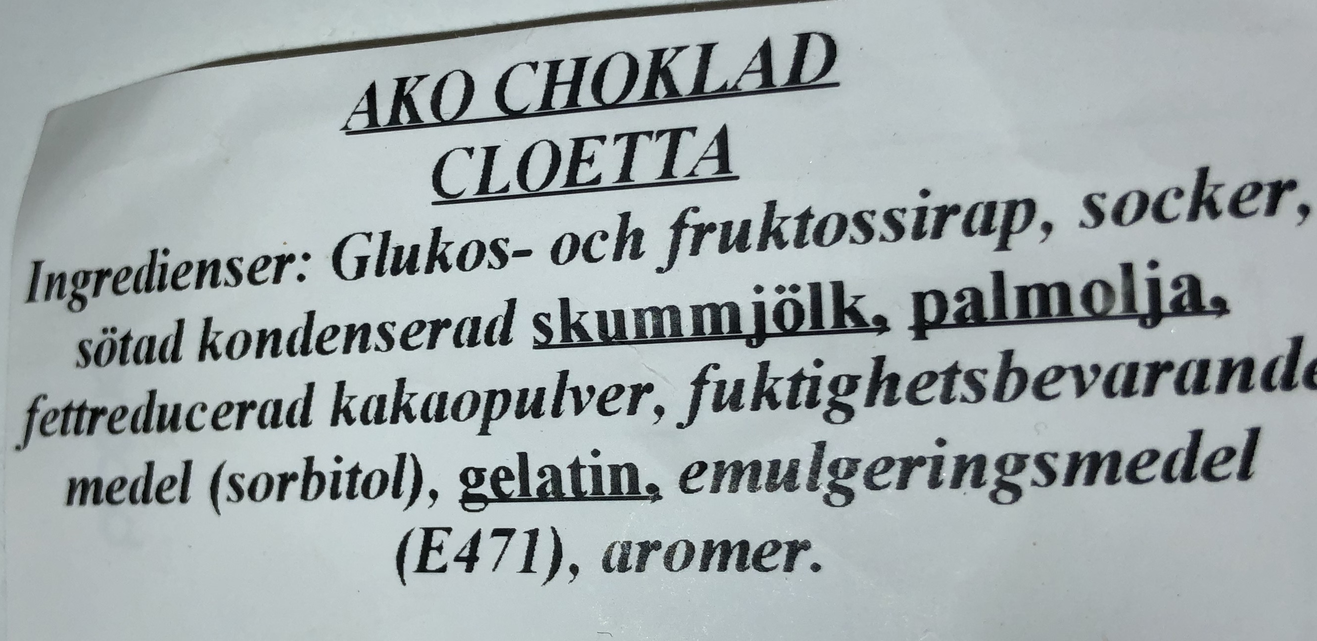Sko choklad