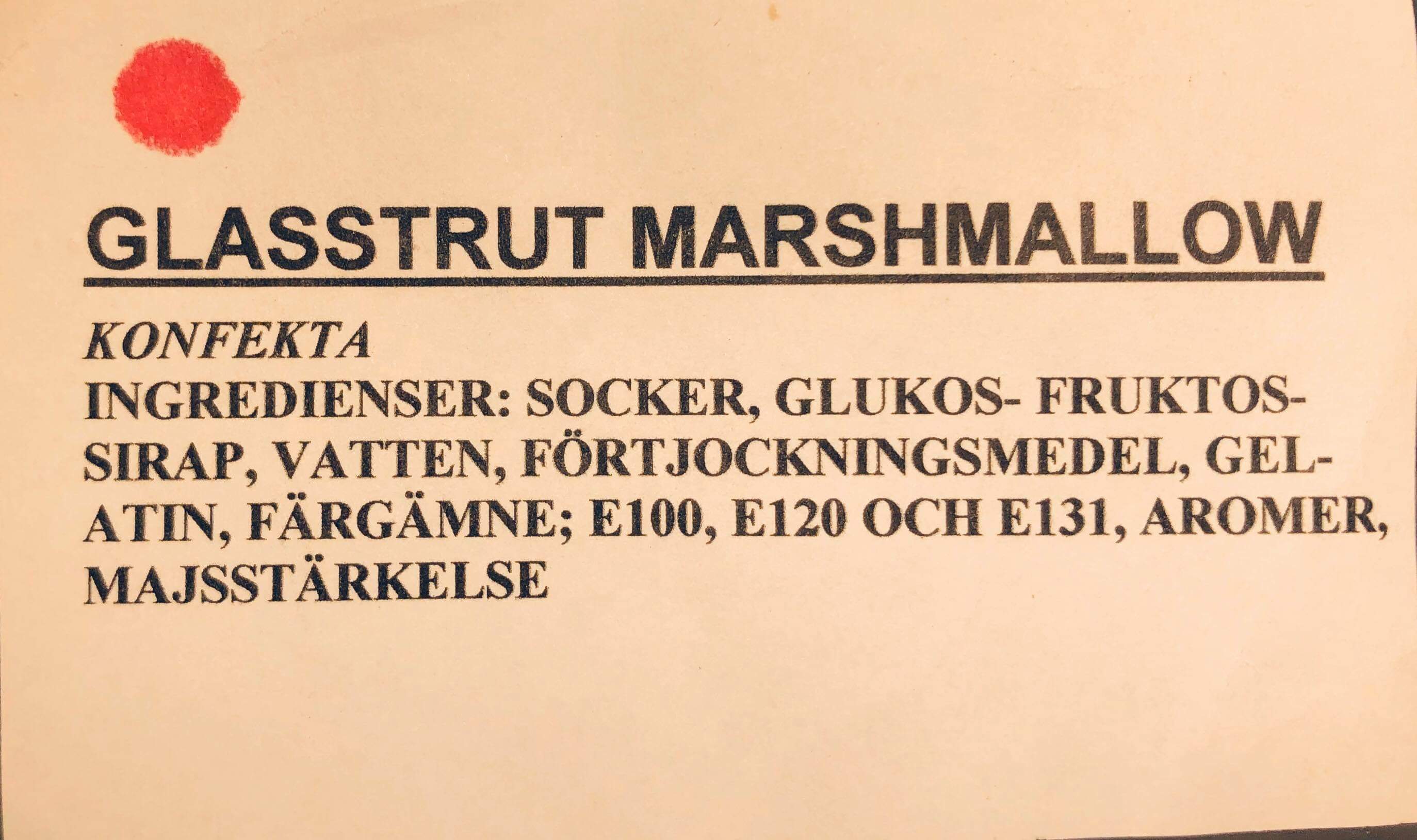 Glasstrut marshmallow