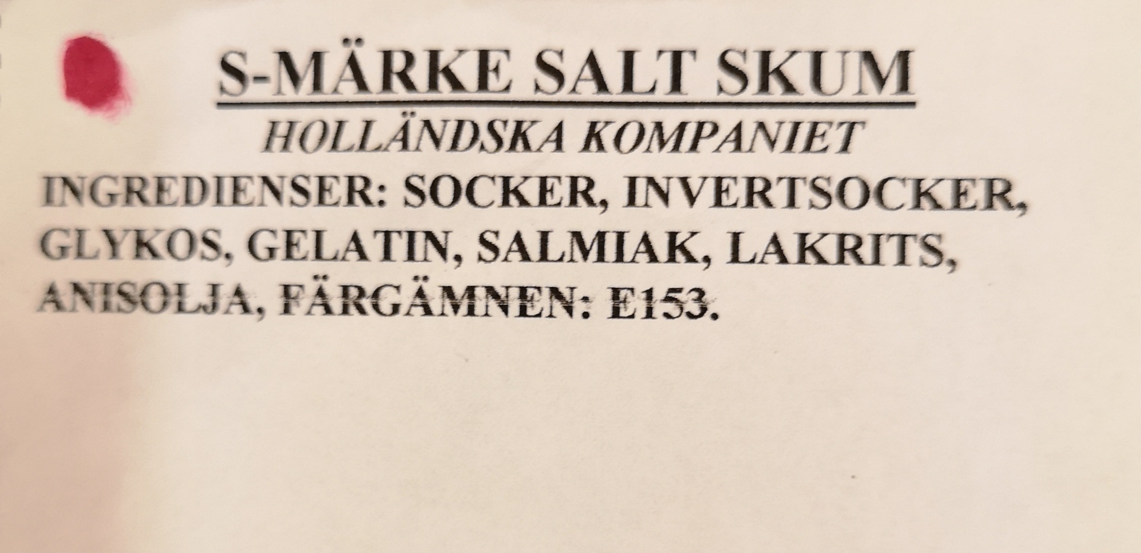 S-mrke salt skum