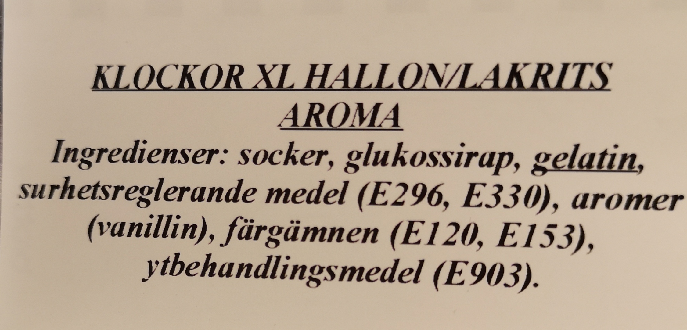 Klockor xl hallon/lakrits