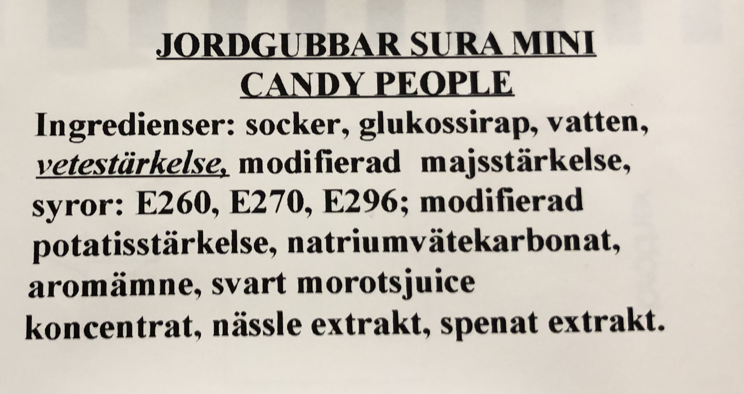 Jordgubbar sura mini