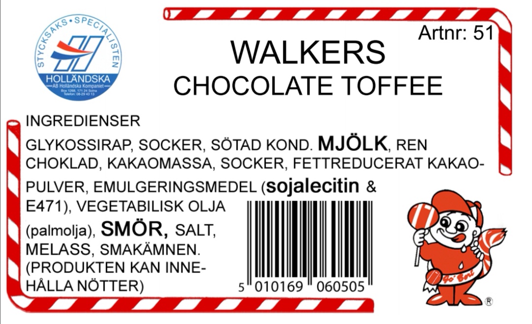Walkers chocolate toffee