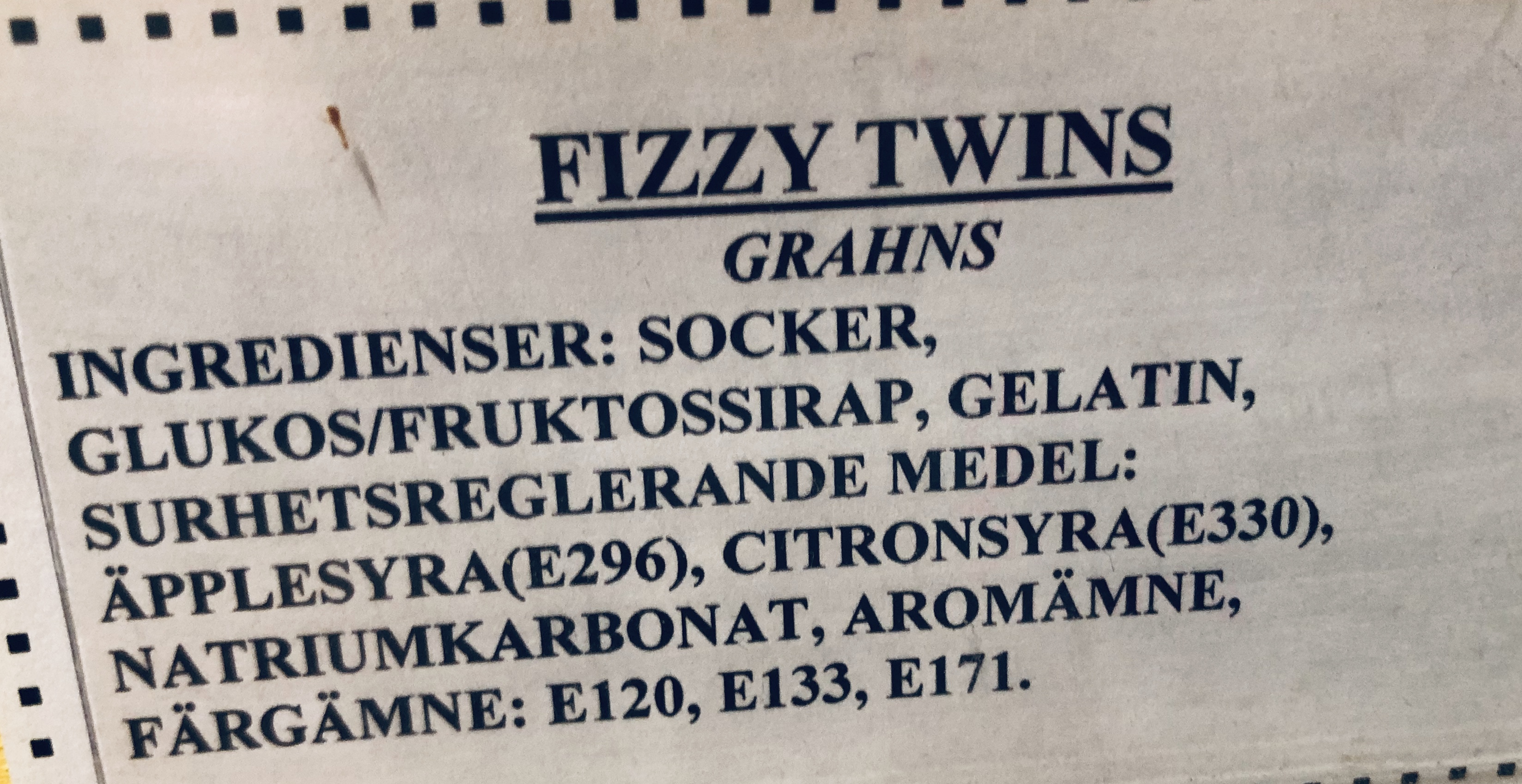 Fizzy twins