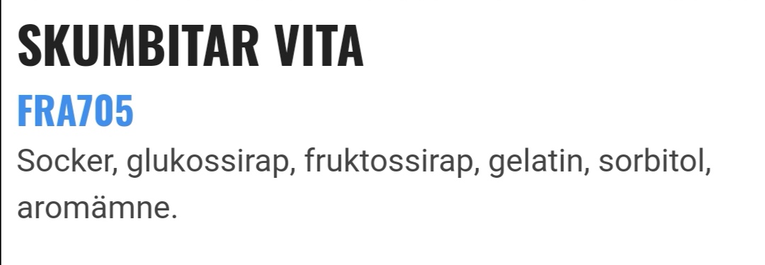 Skumbitar vita