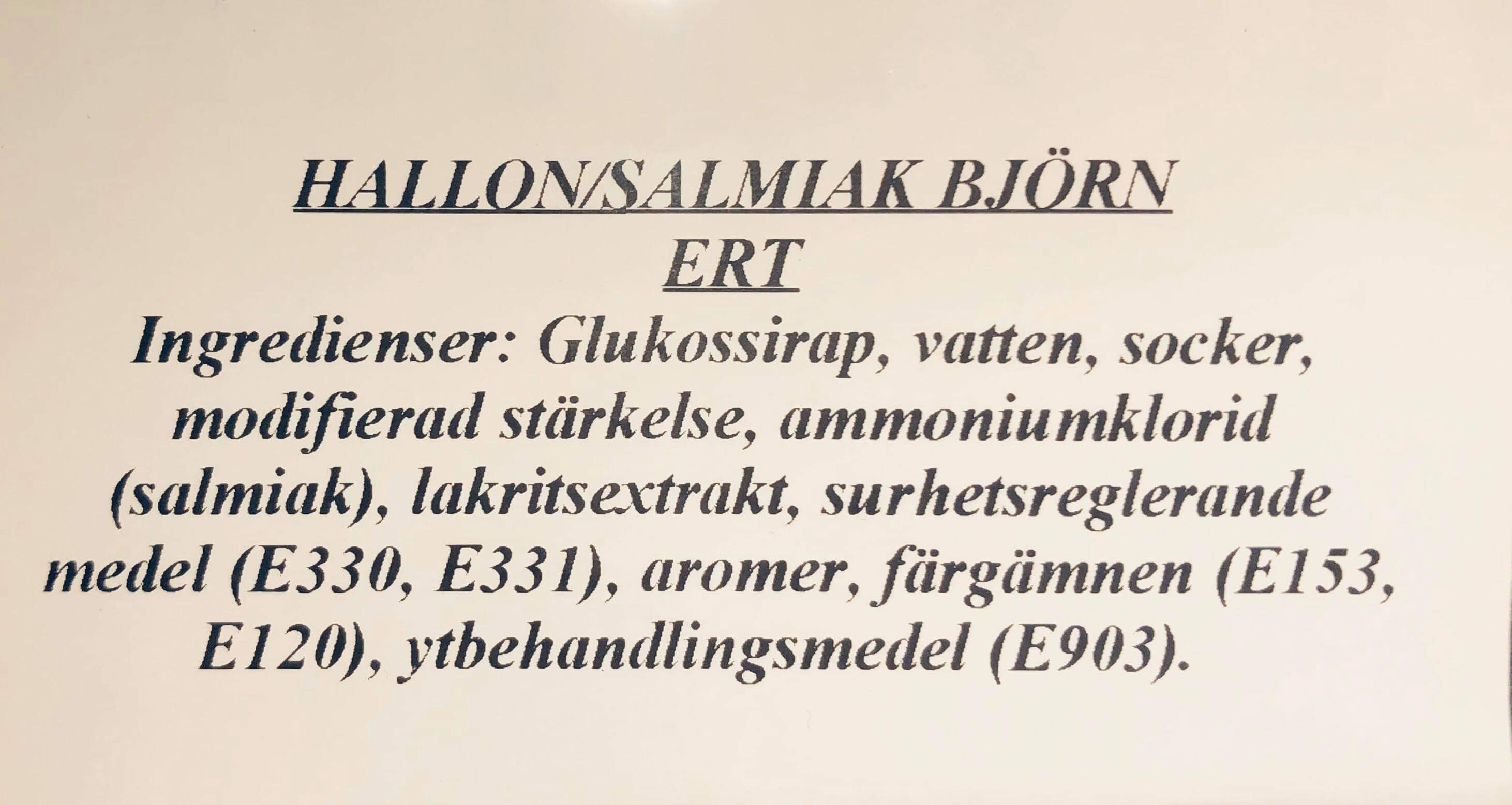 Hallon/salmiak bjrn