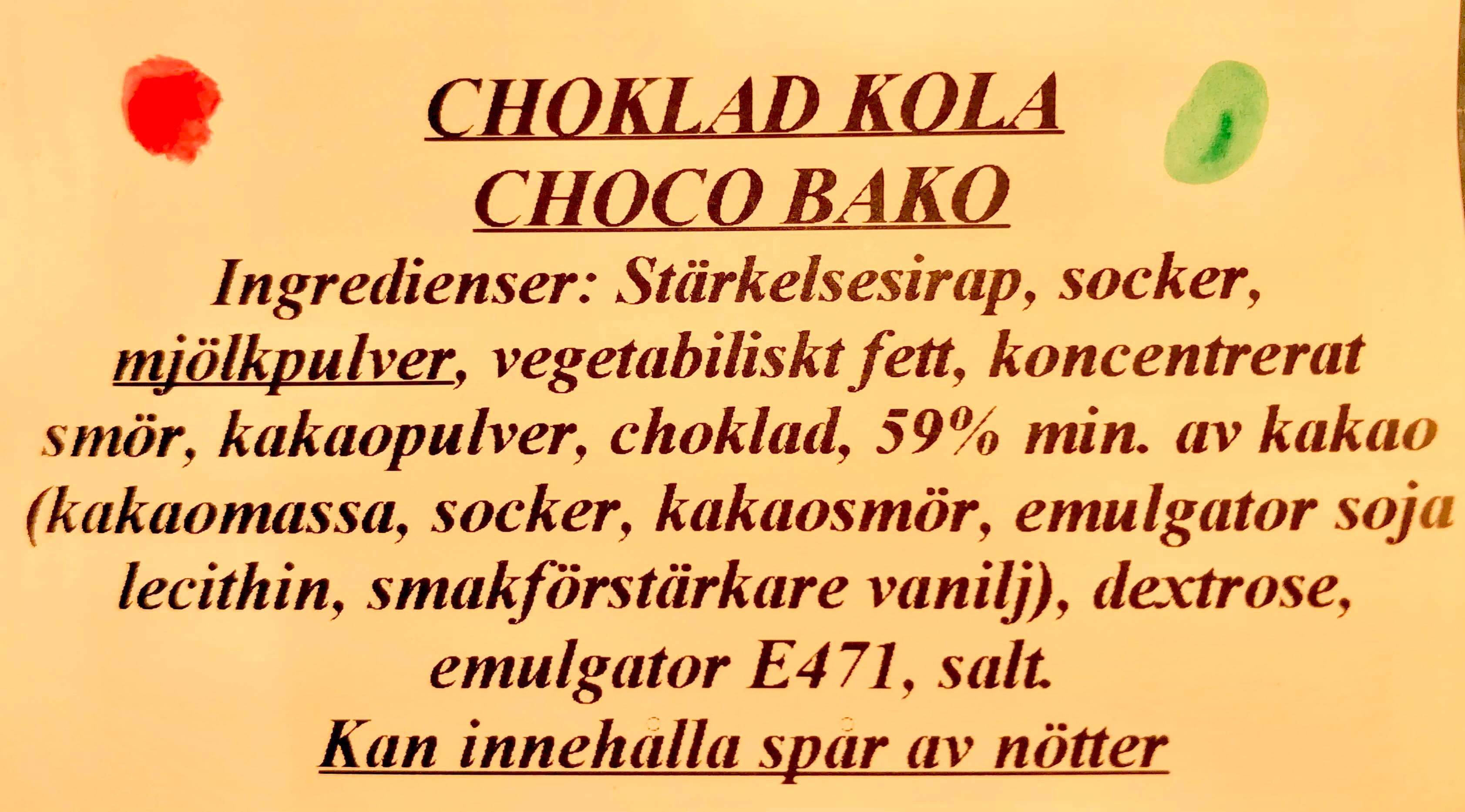 Choklad kola