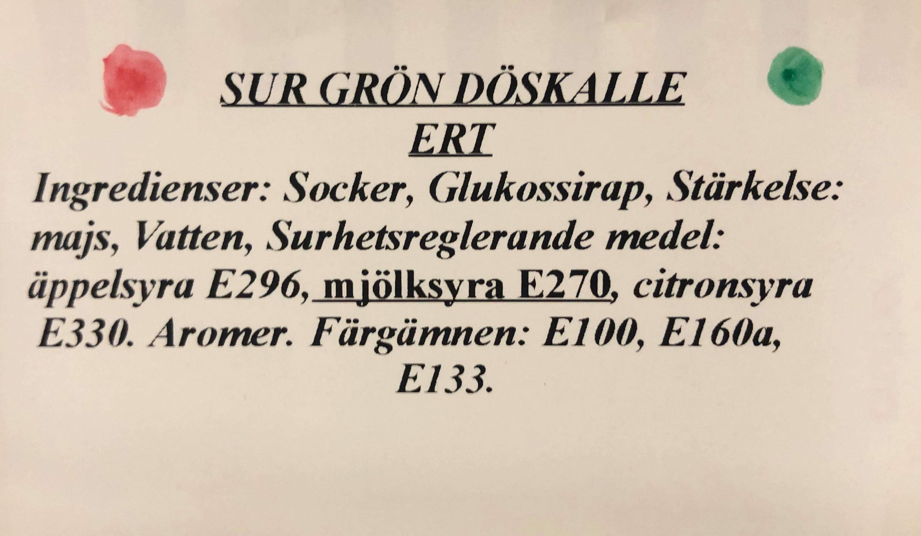 Sur grn dskalle