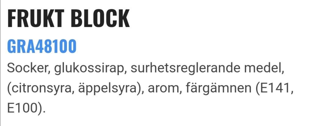 Frukt block
